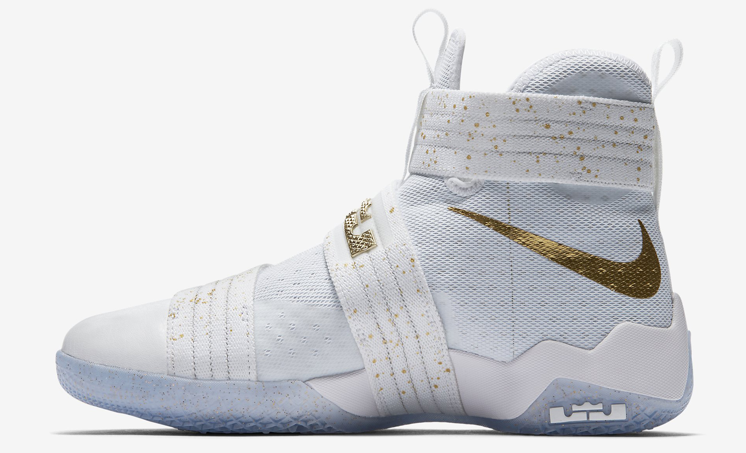 white and gold lebrons