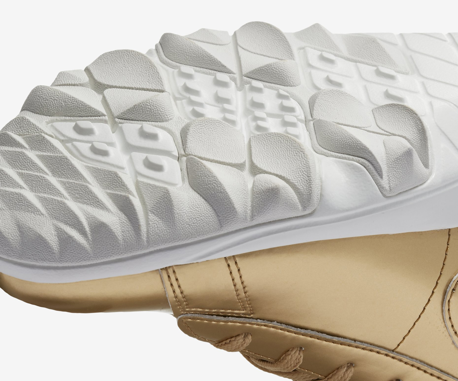 Gold Nike Blazer Golf Shoe Detail