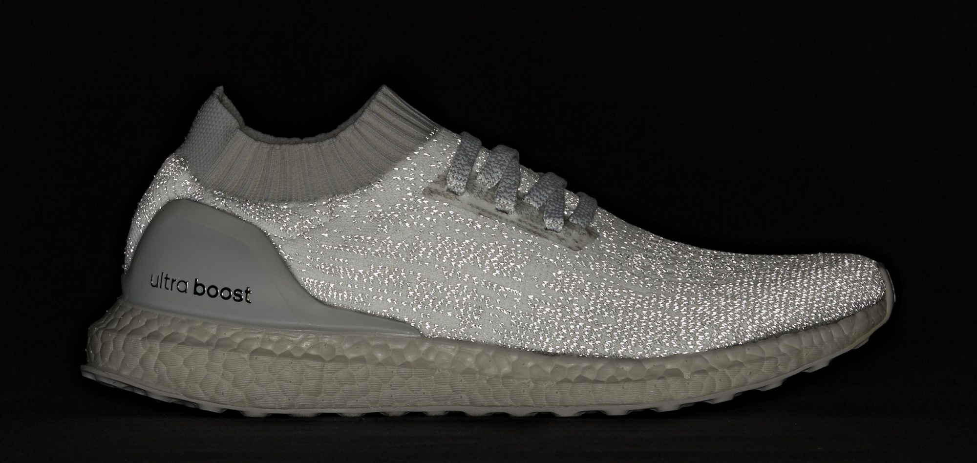 adidas ultra boost white uncaged reflective
