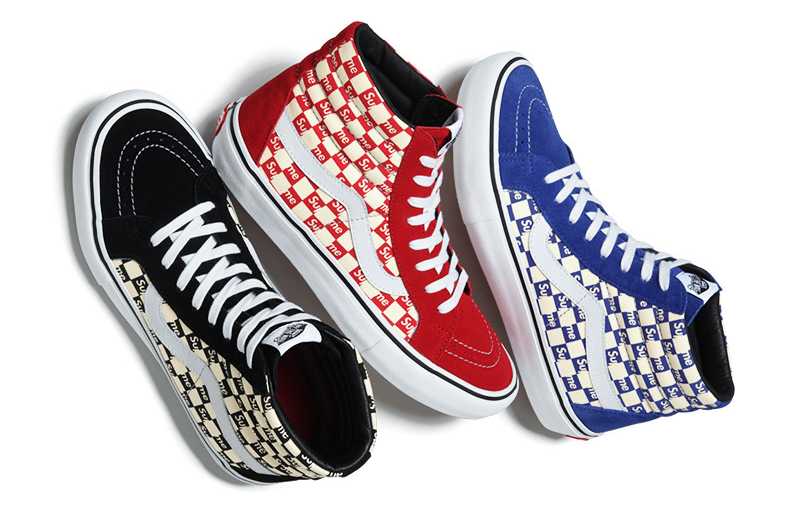 supreme vans red checkered