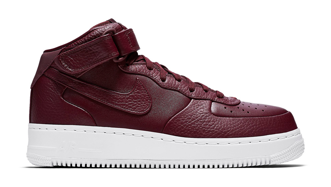 NikeLab Air Force 1 Mid Night Maroon Sole Collector Release Date Roundup