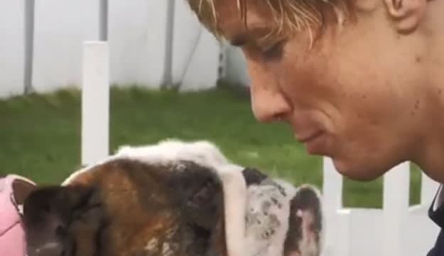 Torres with Dog