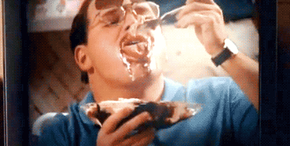 Image result for costanza eating ice cream gif