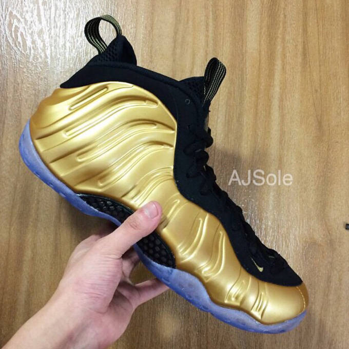 metallic gold foamposite one