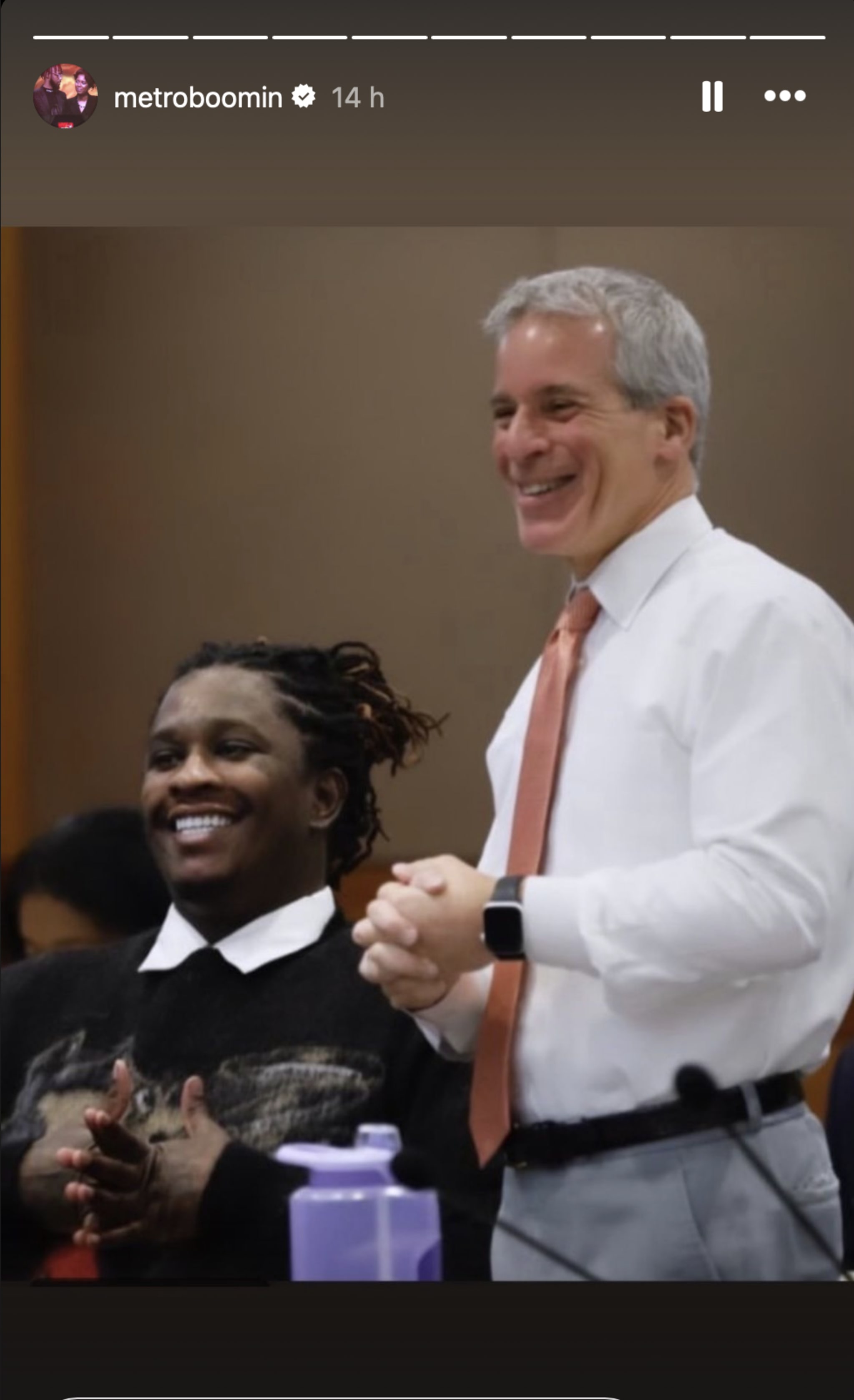 Metro Boomin celebrates Young Thug's freedom on Instagram.