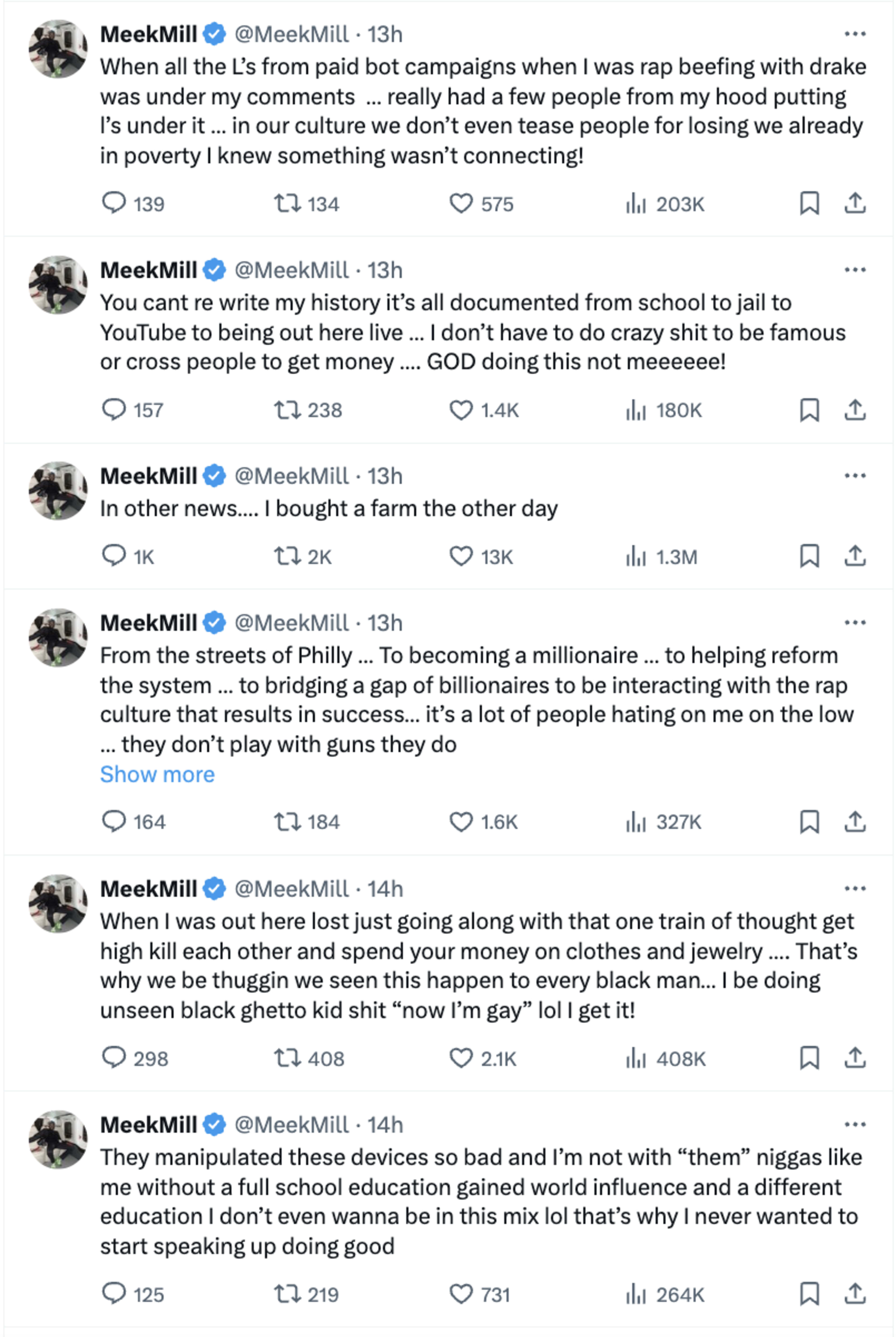 Meek Mill tweets