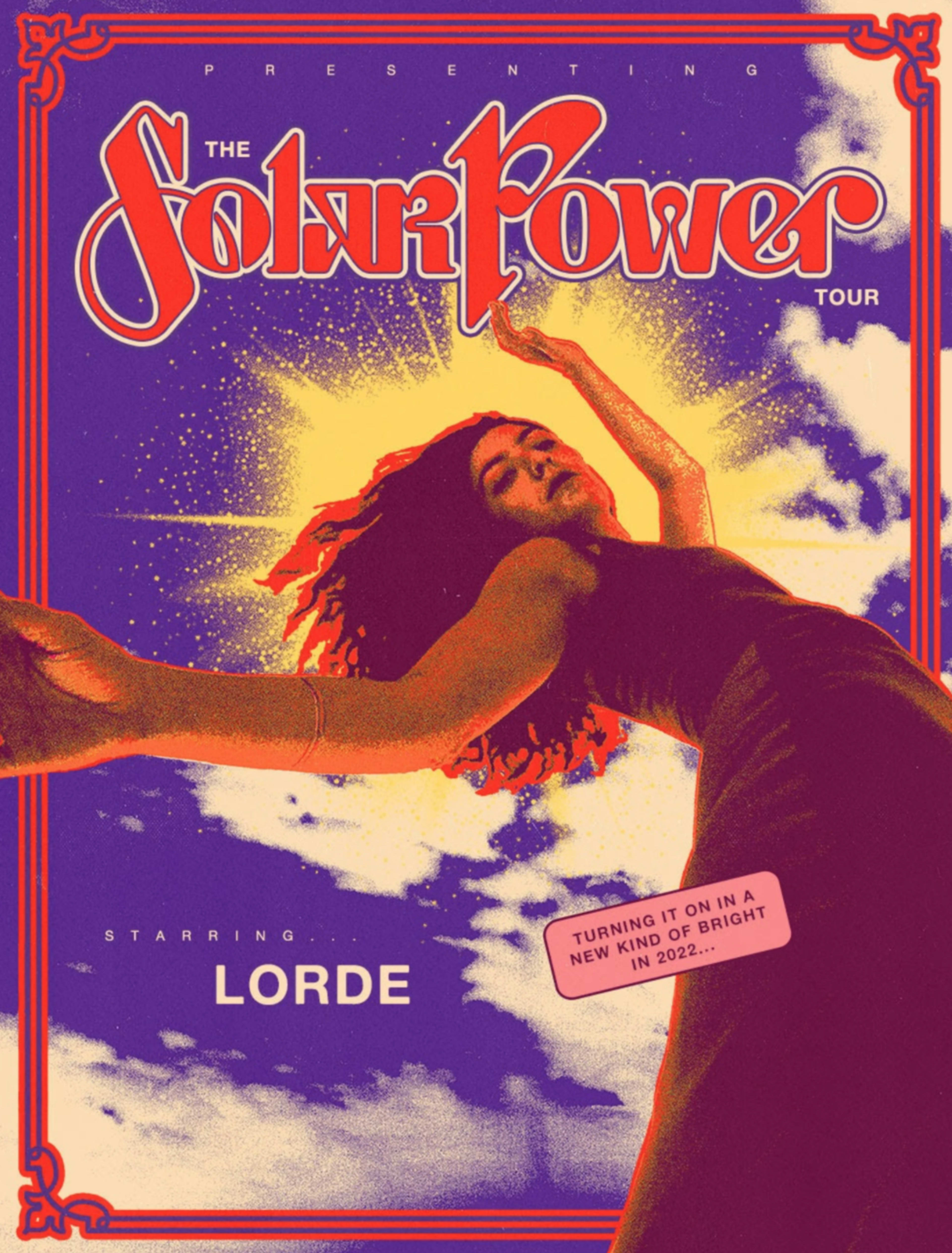 A flyer for Lorde's Solar Power tour