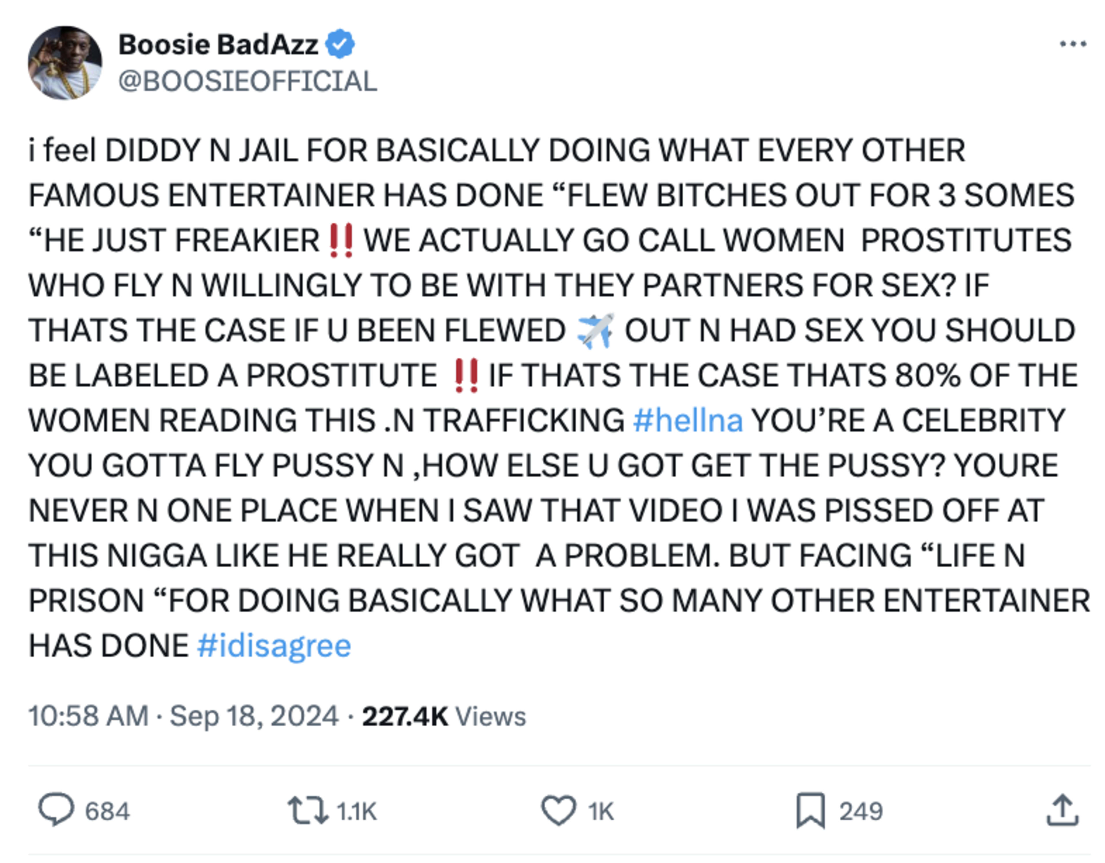 Boosie tweet