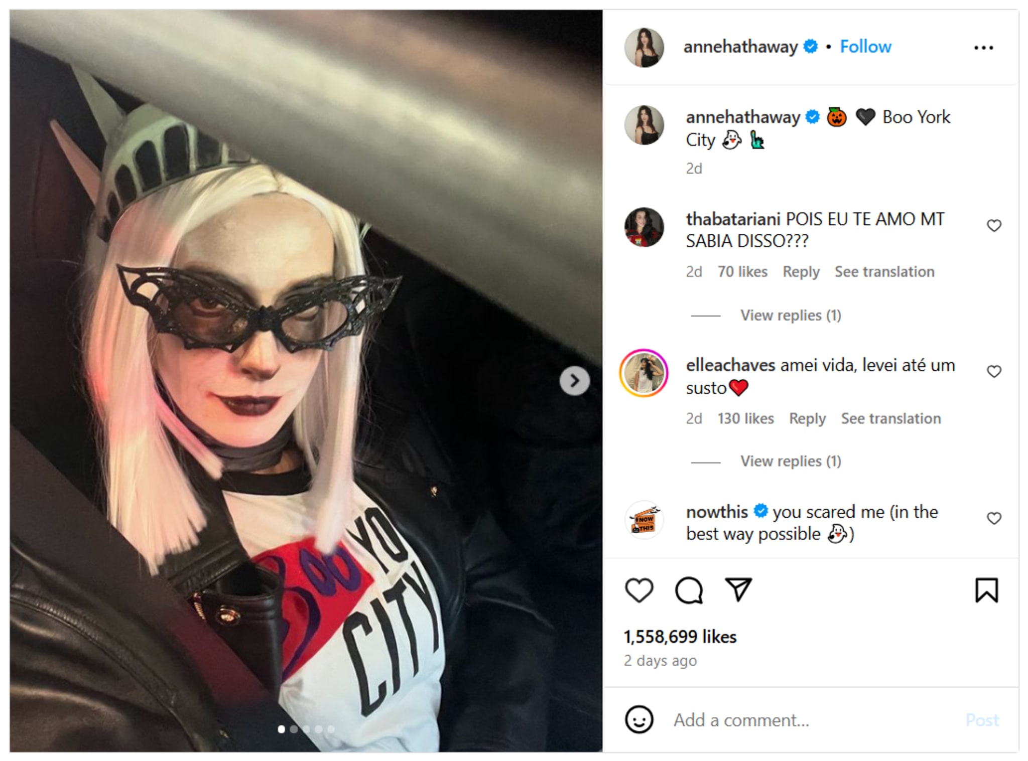 Anne Hathaway for Halloween 2024
