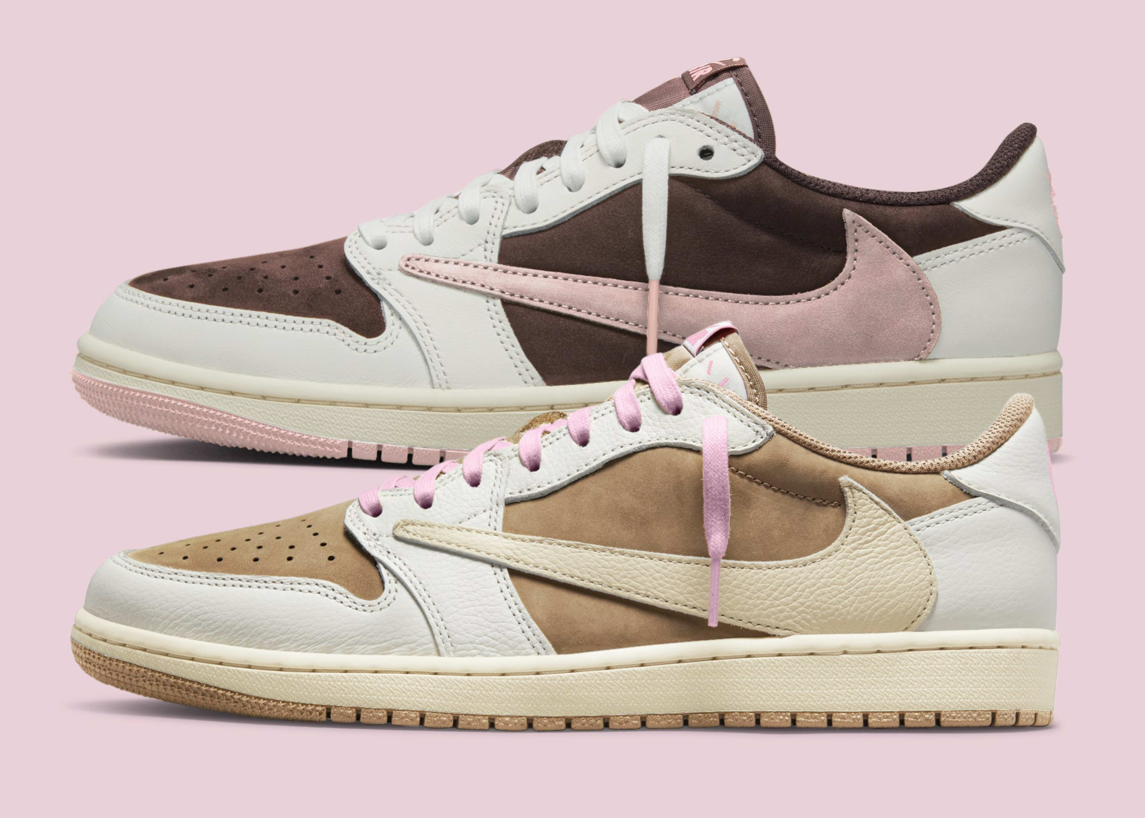 travis scott jordan 1 pink laces stockx