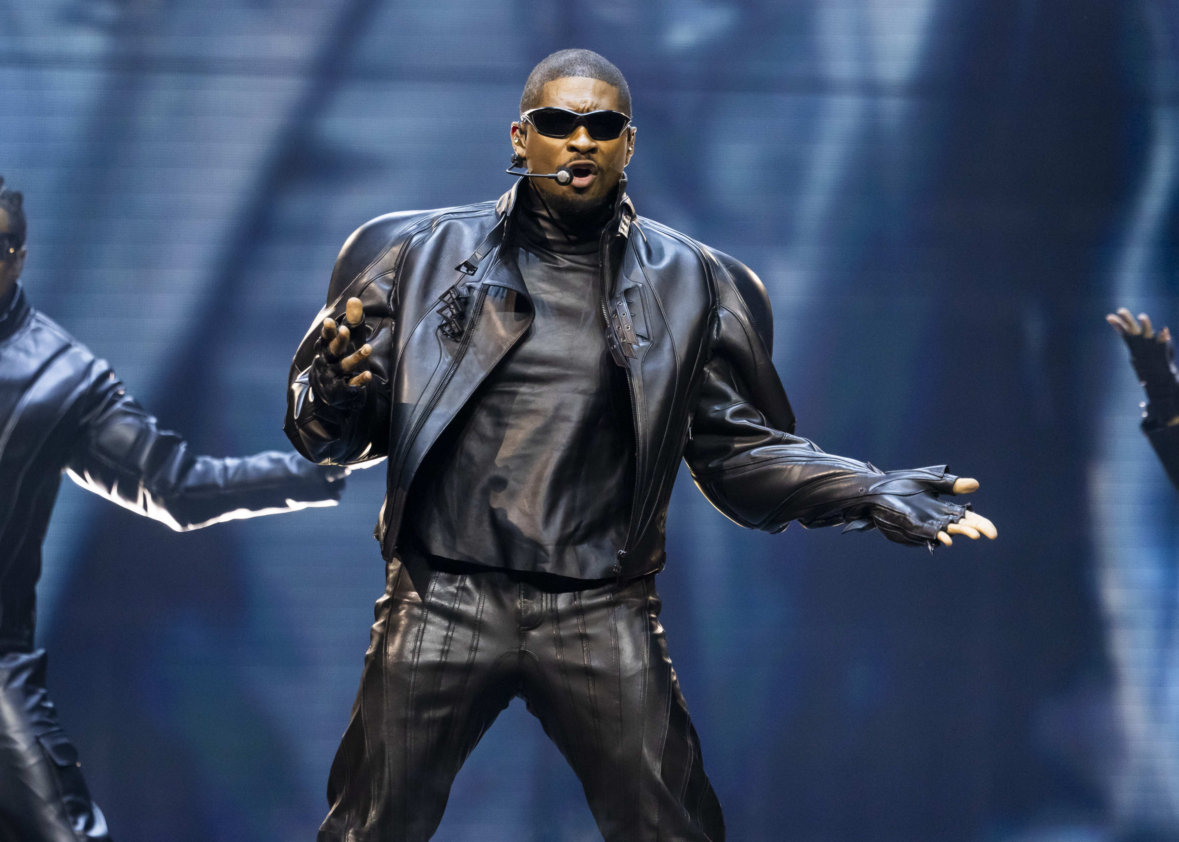 DETROIT, MICHIGAN - SEPTEMBER 12: Usher performs onstage during the USHER: Past Present Future Tour at Little Caesars Arena on September 12, 2024 in Detroit, Michigan. 