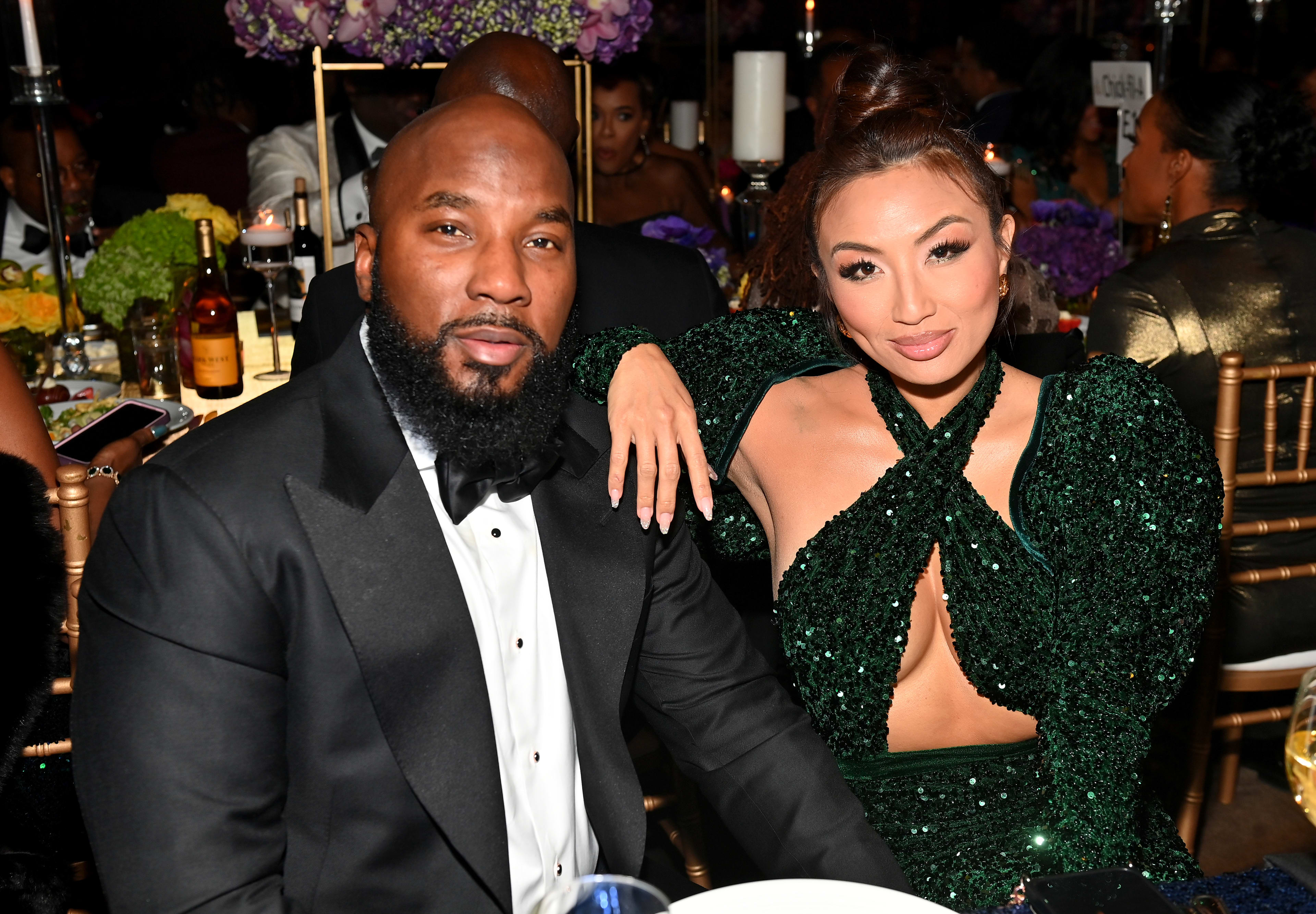 Jeezy and Jeannie Mai Jenkins attend the UNCF 39th Atlanta Mayor's Masked Ball at Atlanta Marriott Marquis on December 17, 2022 in Atlanta, Georgia.