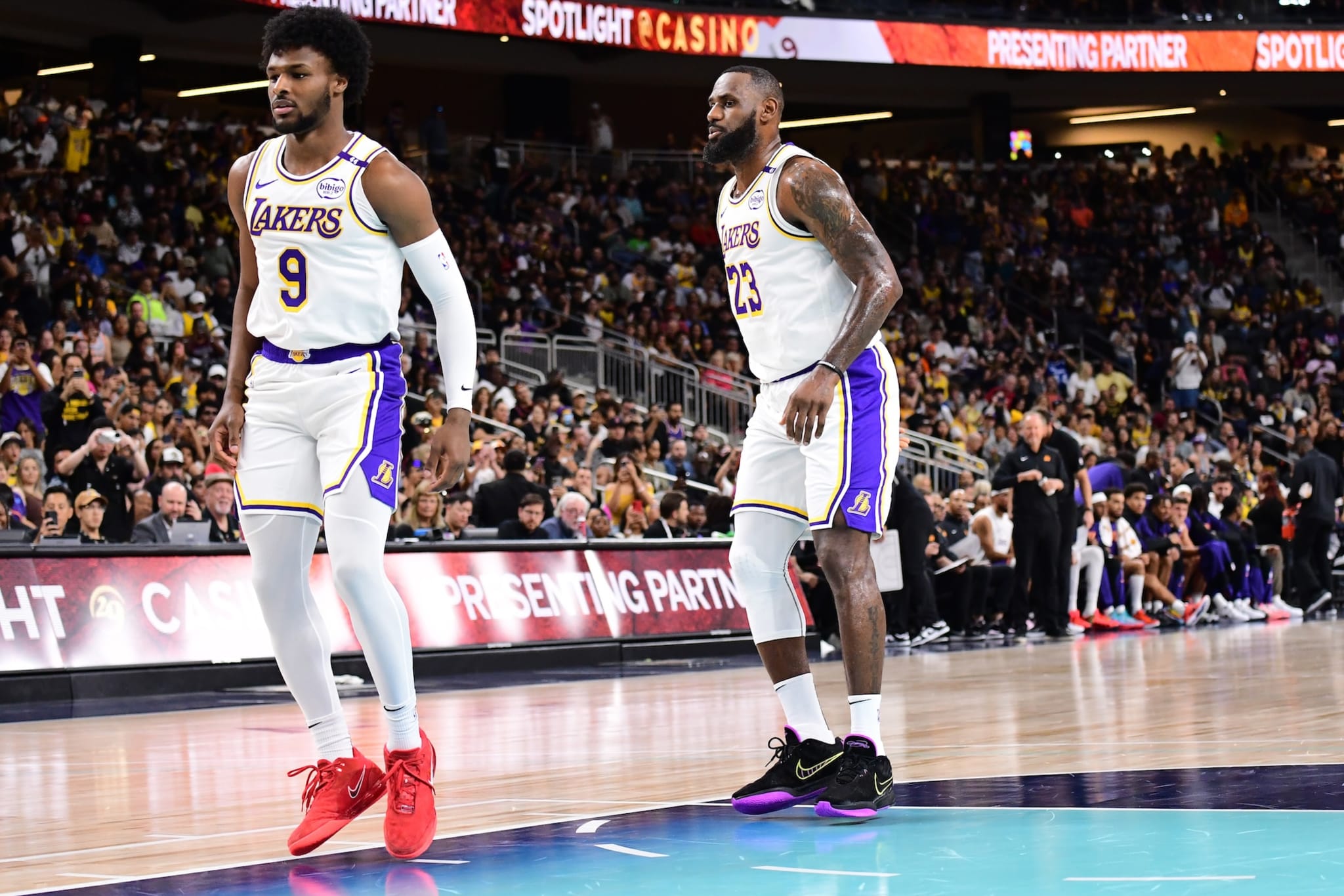 Bronny and Lebron James