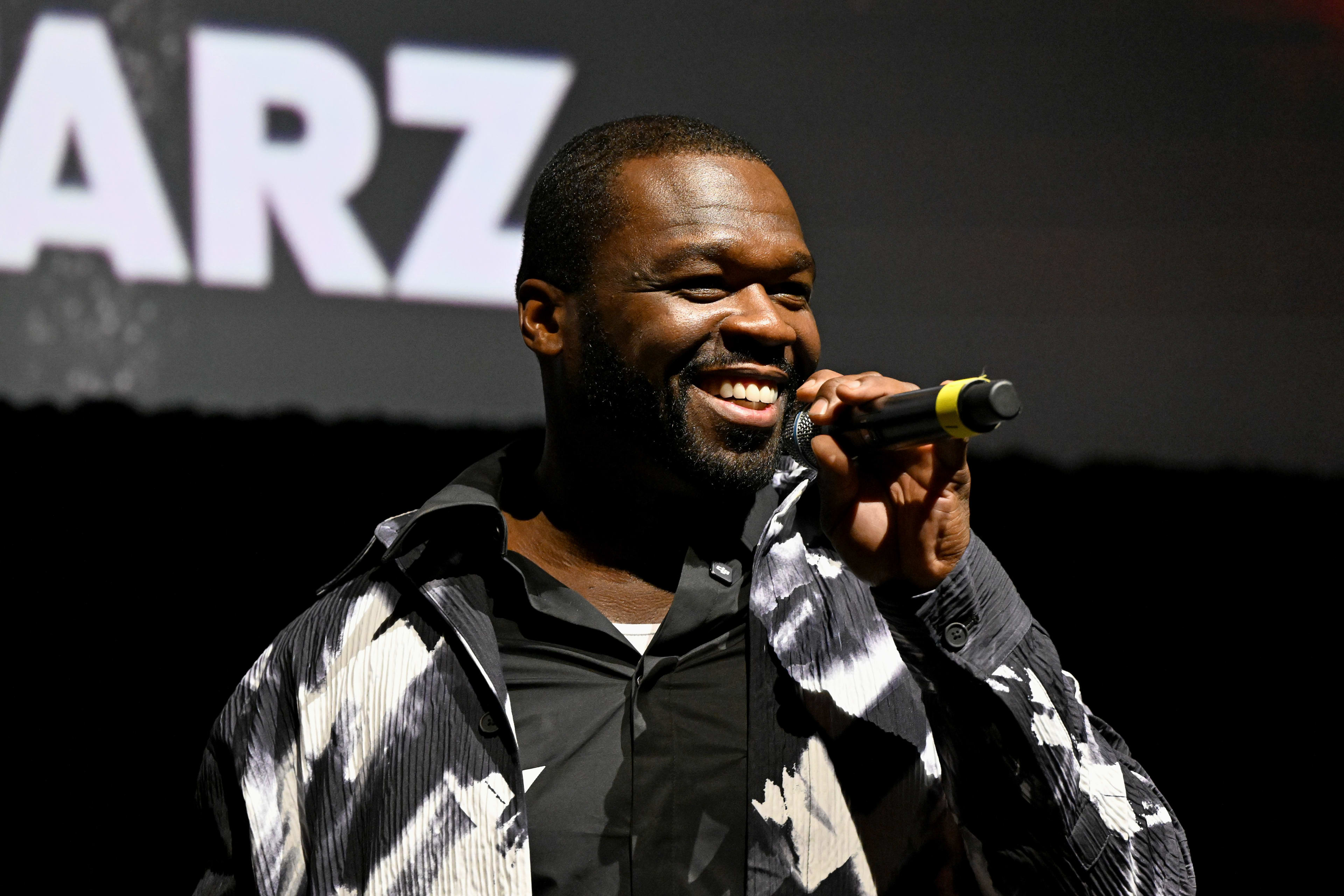 NEW YORK, NEW YORK - JUNE 06: Curtis "50 Cent" Jackson speaks onstage during the “Power Book II: Ghost” Season 4 New York City Premiere on June 06, 2024 in New York City.