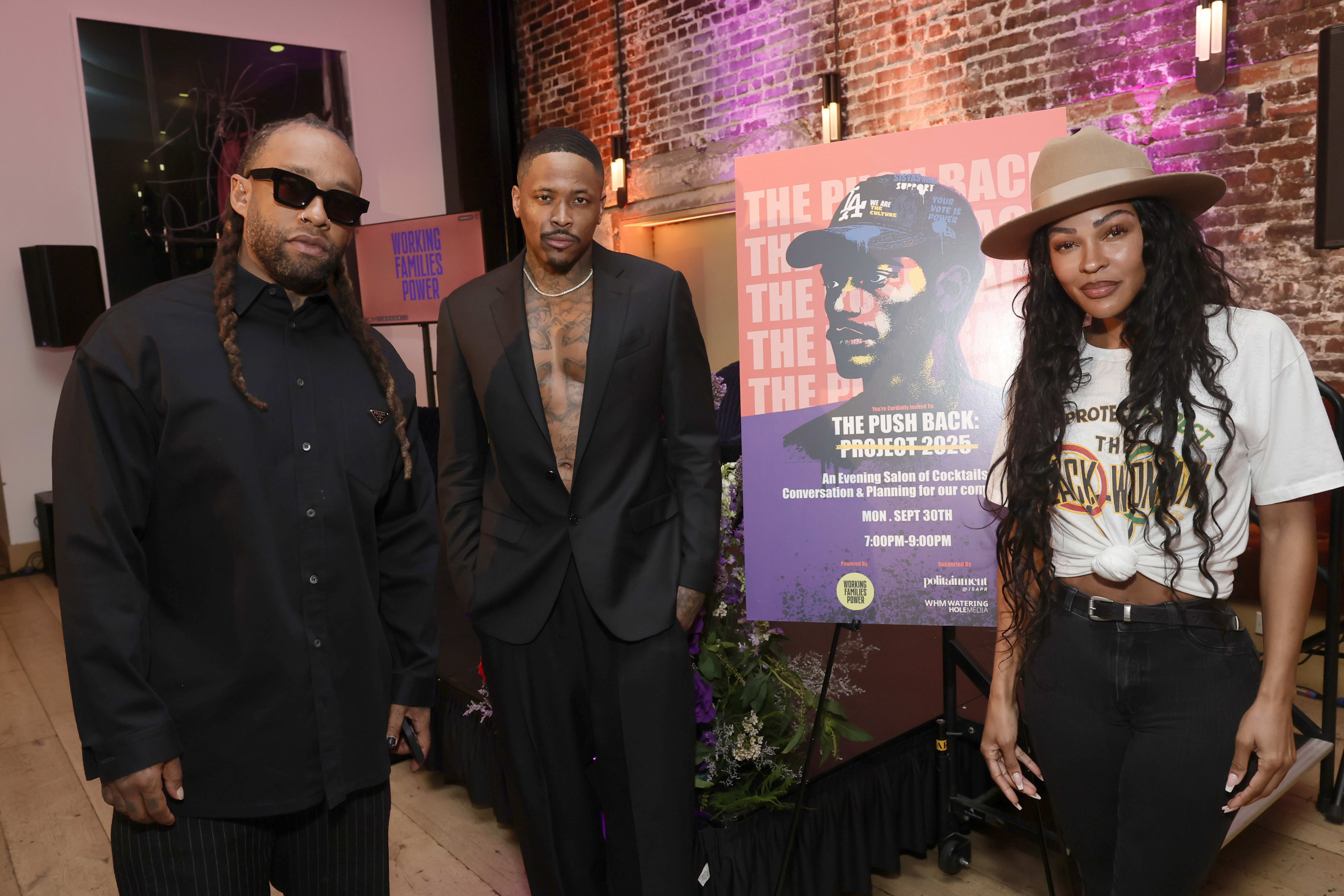 Ty Dolla Sign, YG and Meagan Good attend The Push Back Against Project 2025