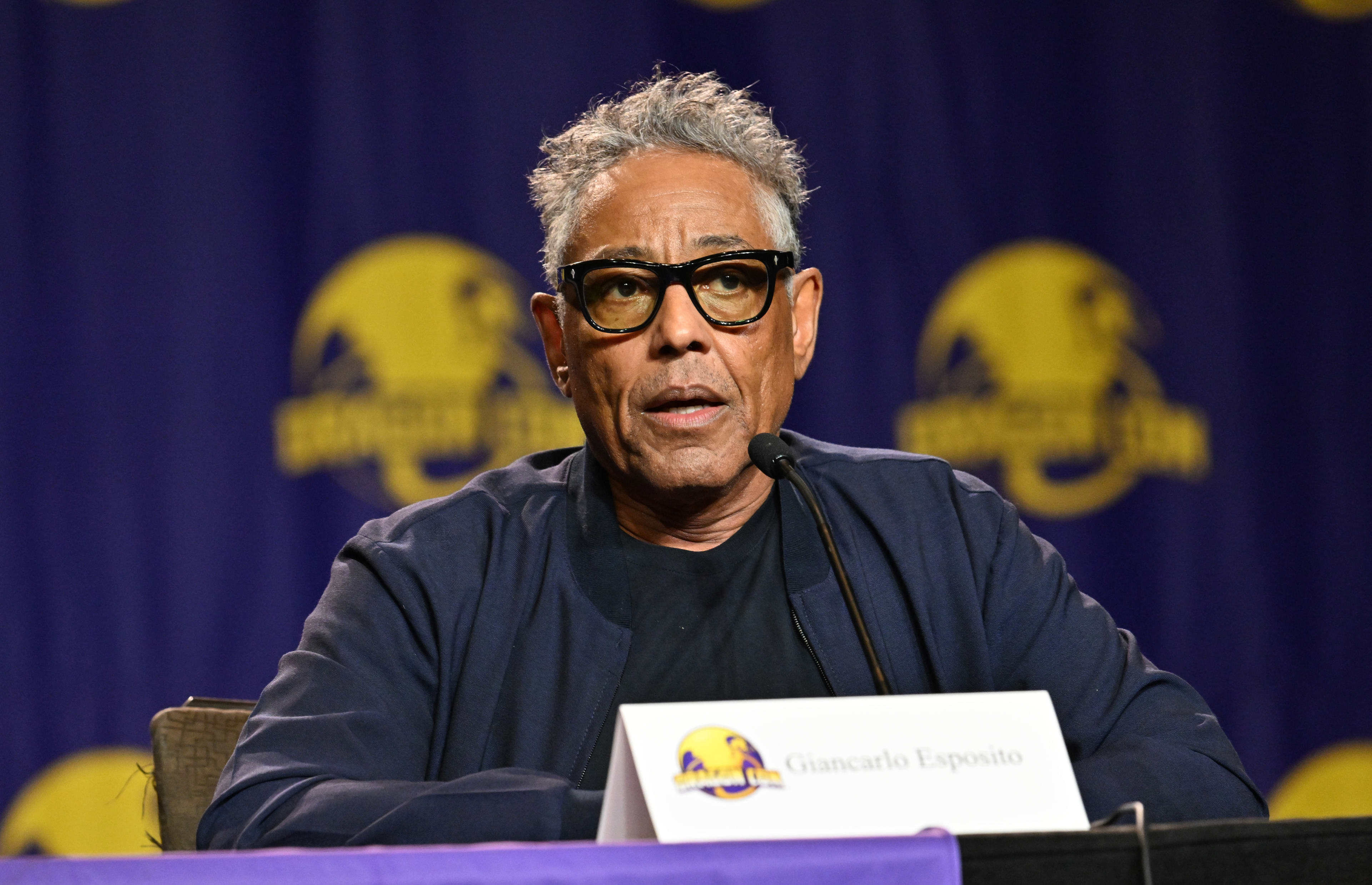 ATLANTA, GEORGIA - AUGUST 30: Actor Giancarlo Esposito speaks onstage during 2024 Dragon Con at Hyatt Regency Atlanta on August 30, 2024 in Atlanta, Georgia.