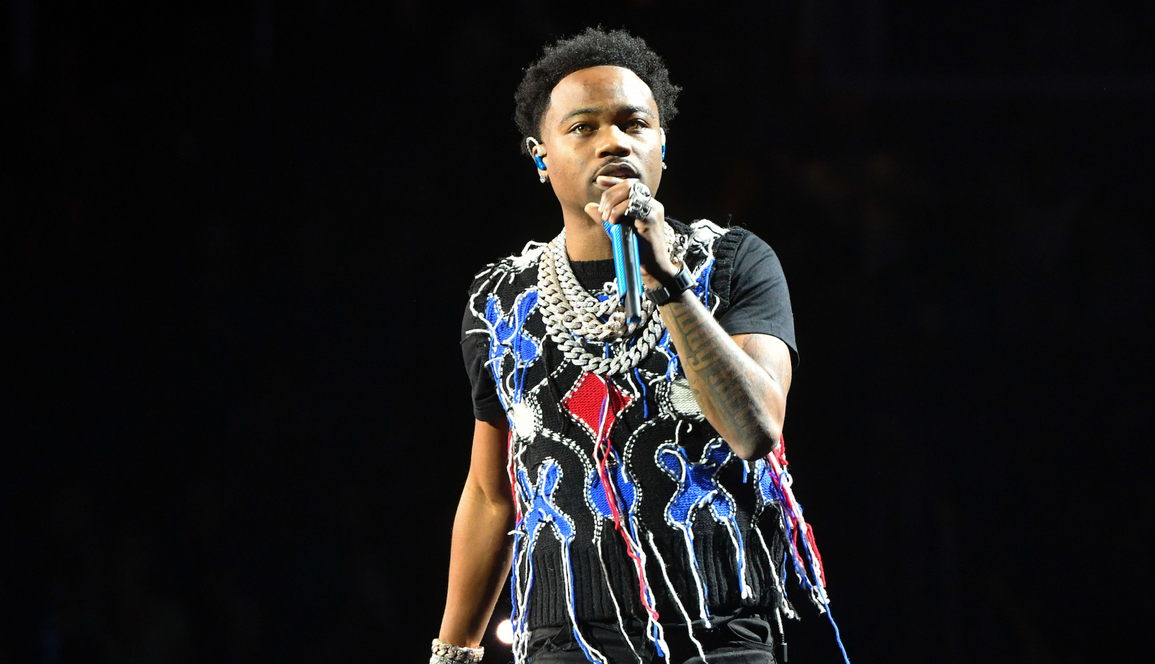 Roddy Ricch performs during the 2022 Wireless Festival