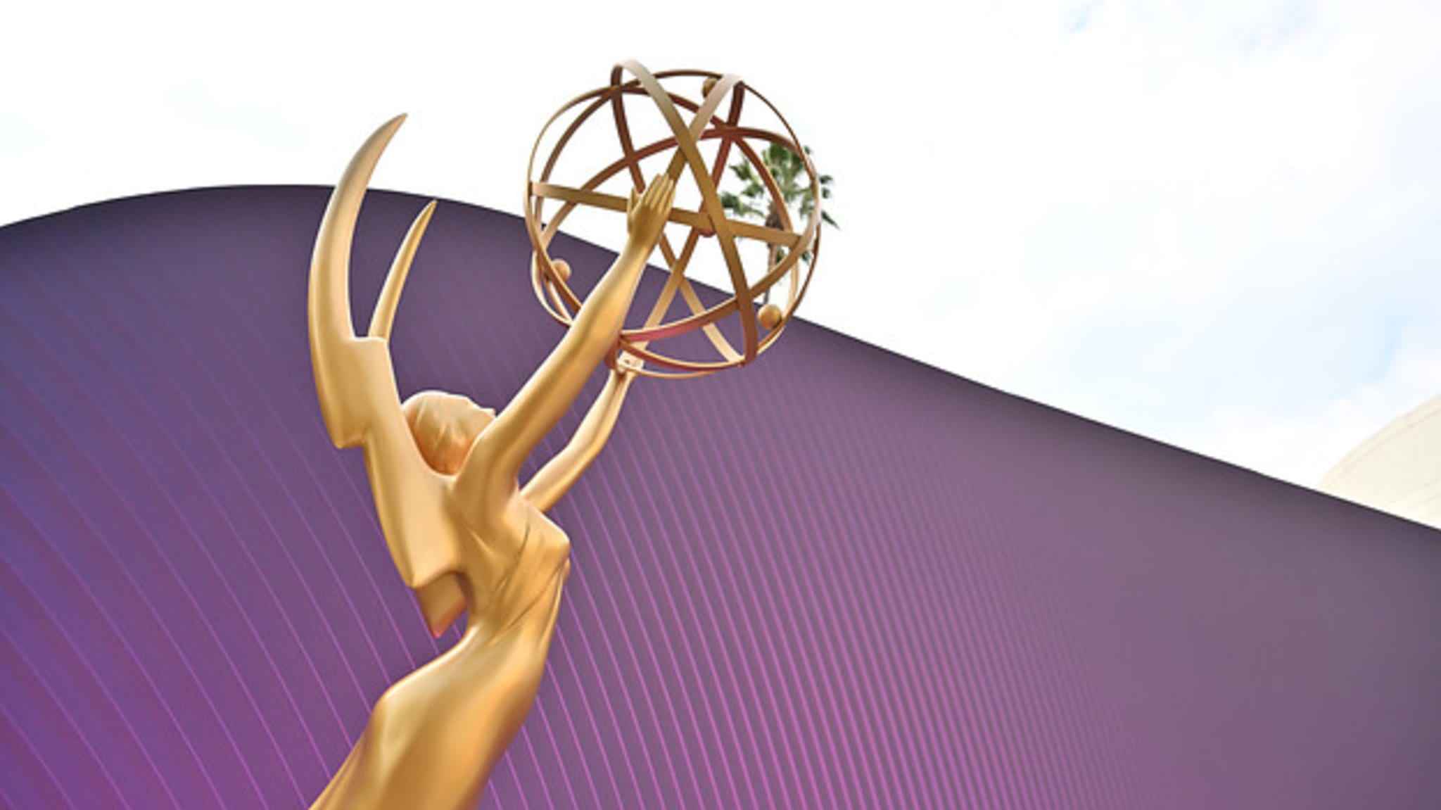 A view of the Emmy Statue at the press preview for the 74th Primetime Emmy Awards