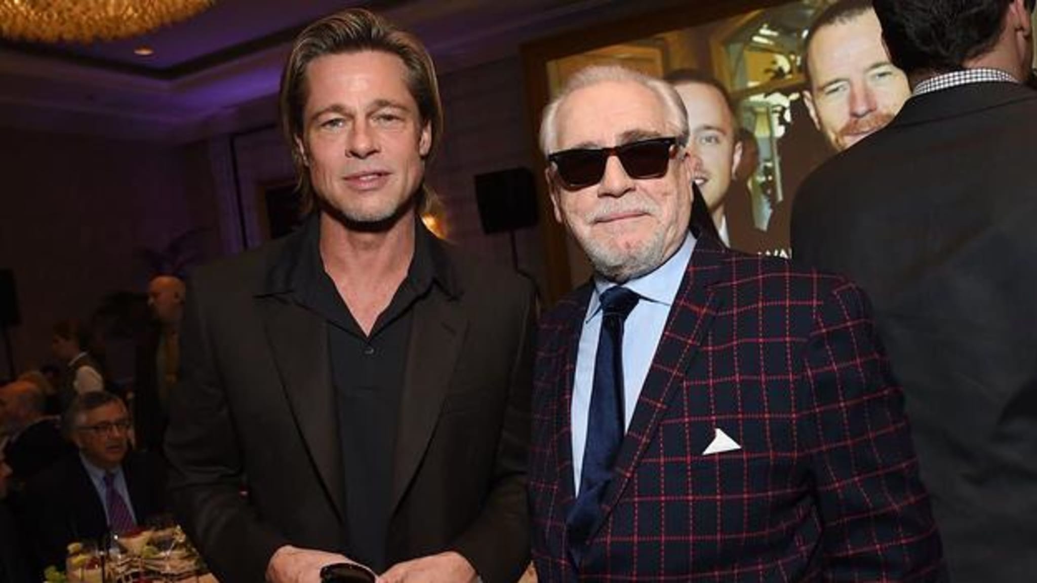 Brad Pitt (L) and Brian Cox attend the 20th Annual AFI Awards at Four Seasons Hotel Los Angeles