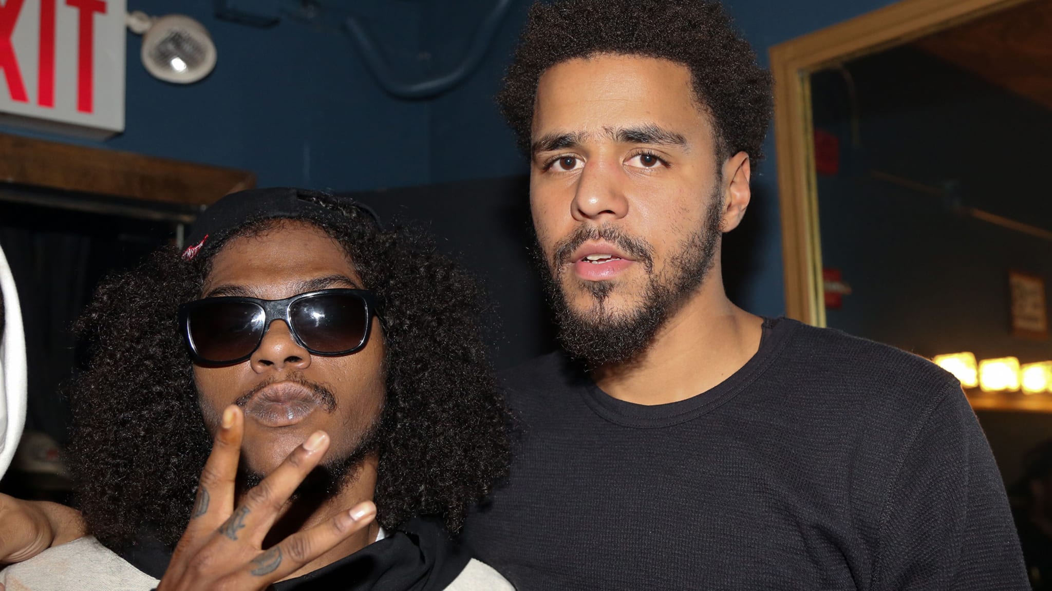Ab-Soul and J. Cole attend backstage at Irving Plaza 