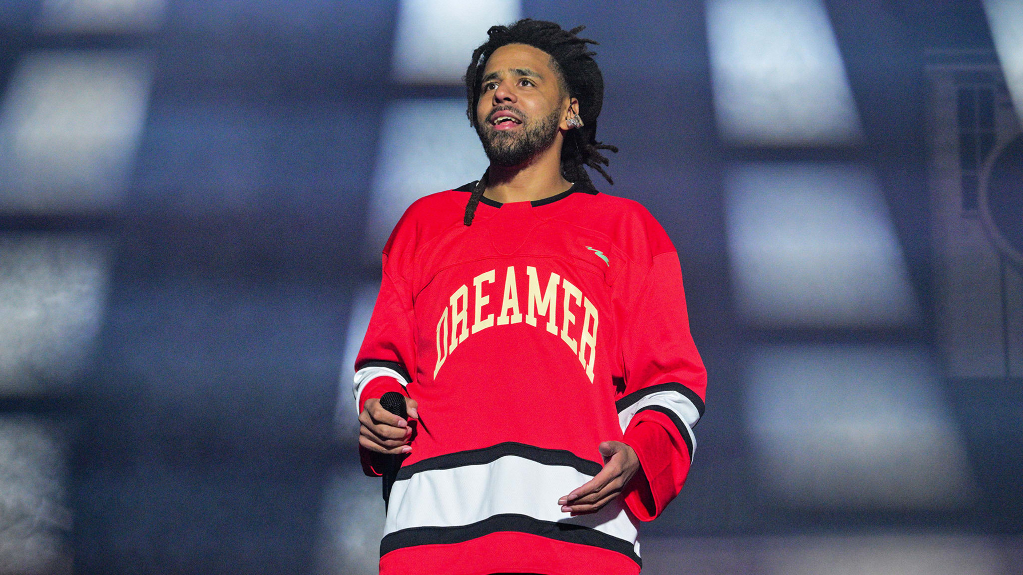 J. Cole performs during 2024 Dreamville Music Festival at Dorothea Dix Park