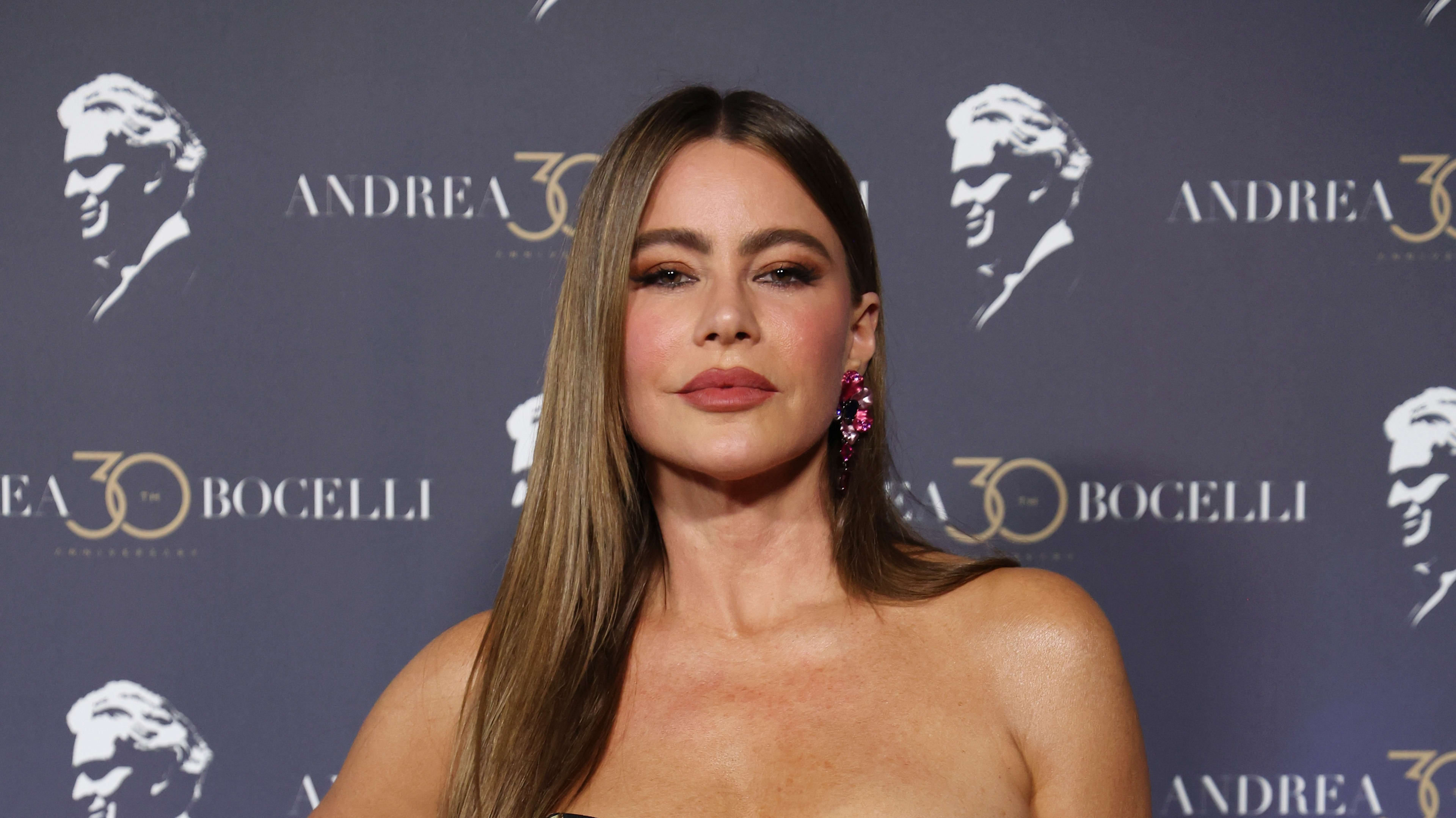 Sofía Vergara attends the "Andrea Bocelli 30: The Celebration", Andrea Bocelli celebrates his 30th anniversary in music with three star-studded concerts at Teatro Del Silenzio on July 19, 2024 in Lajatico, Italy. 