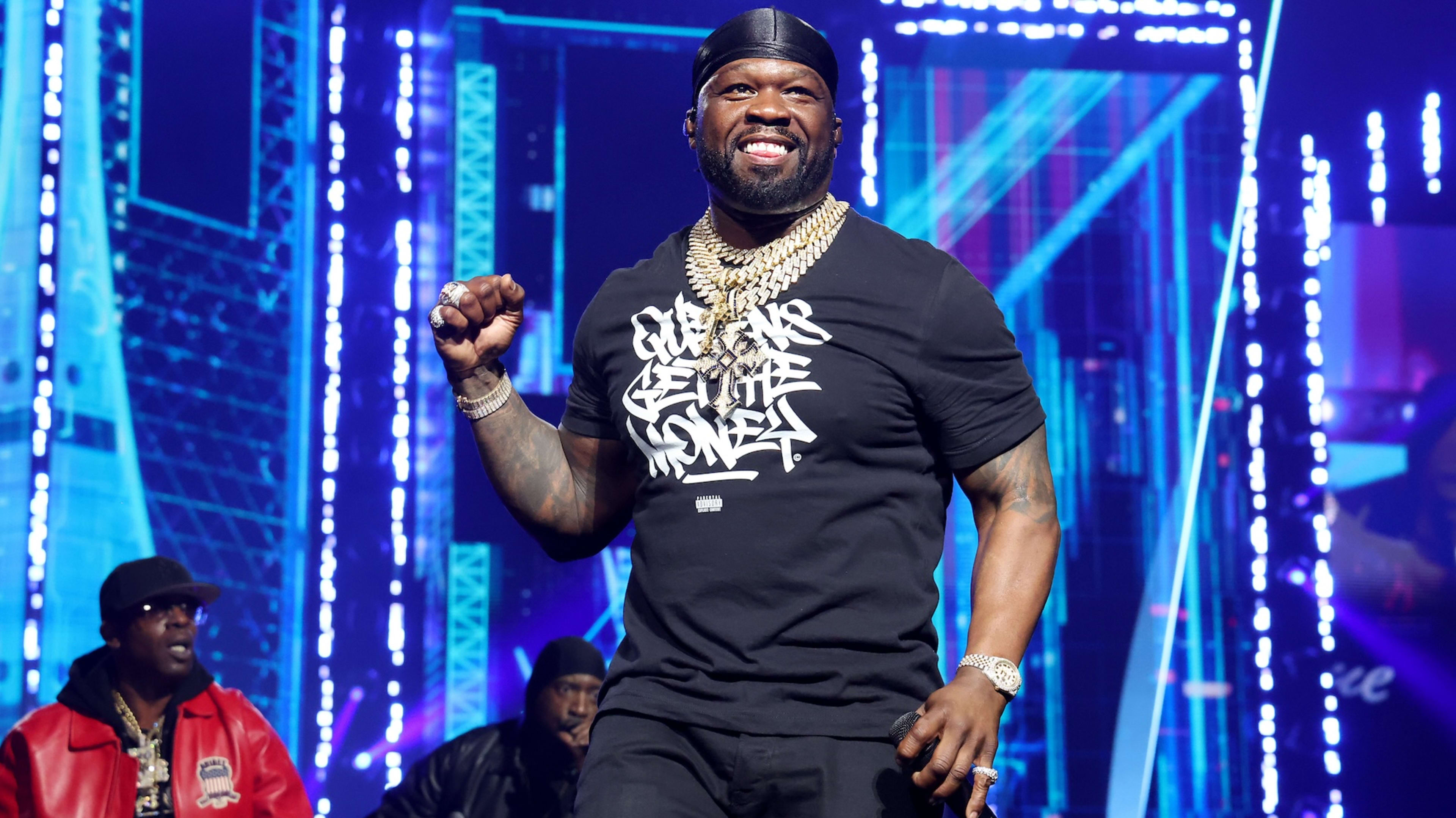 50 Cent performing at MSG