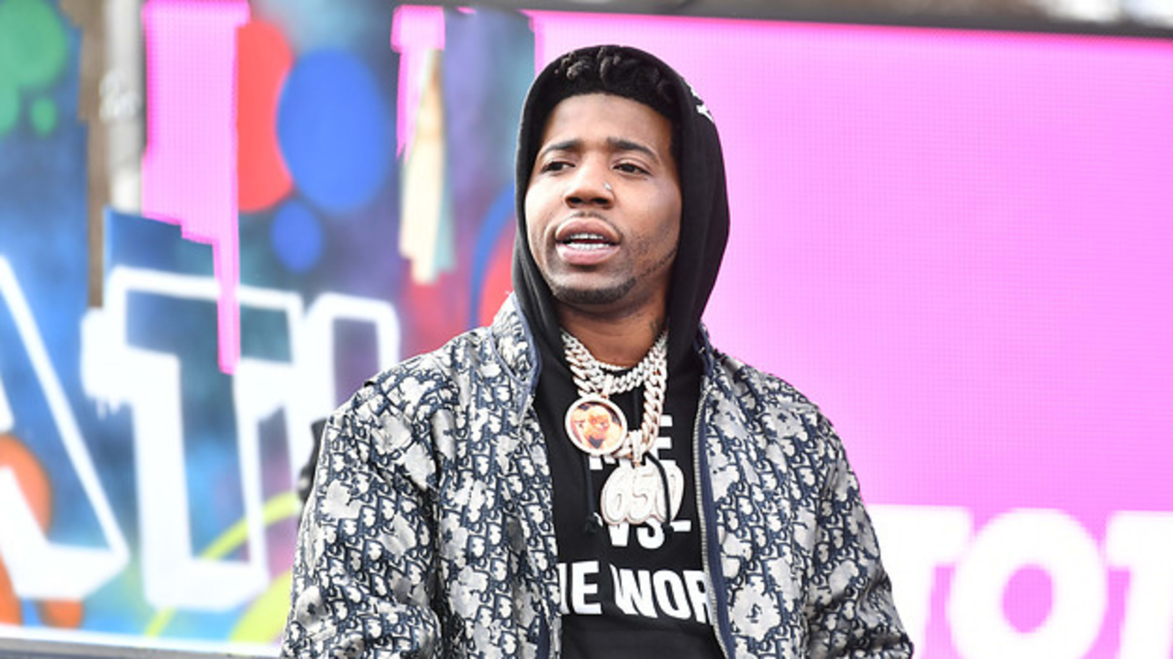 YFN Lucci performs onstage during "Joy To The Polls" pop up concert.