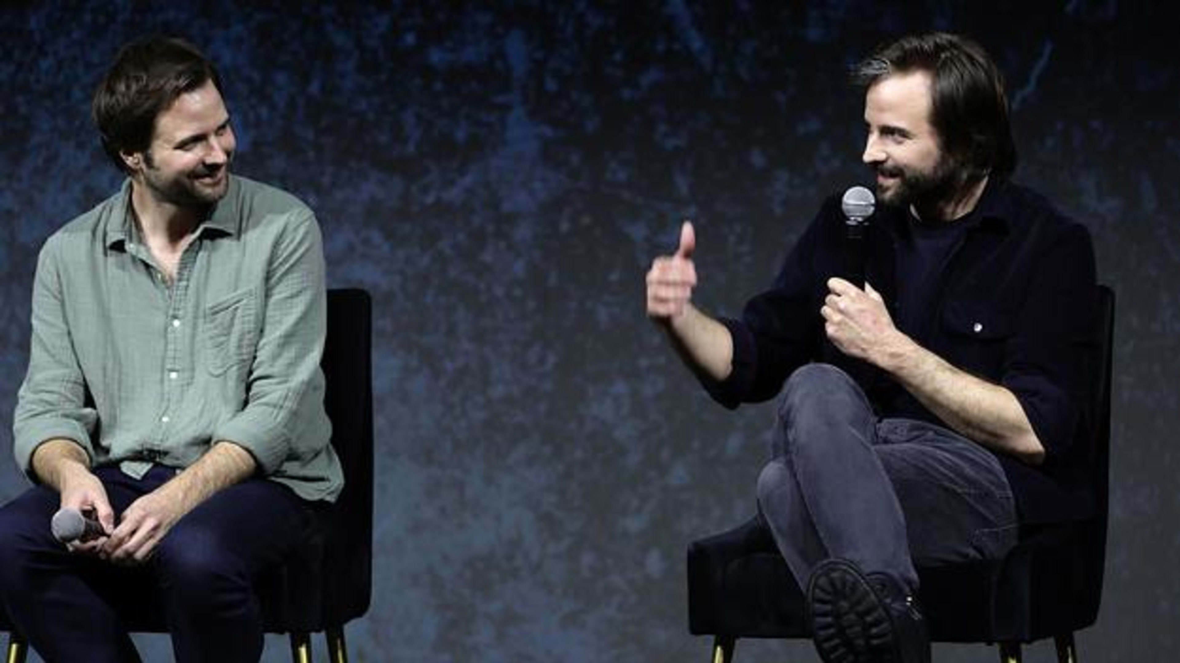 Matt and Ross Duffer speak onstage during Netflix FYSEE Storytellers