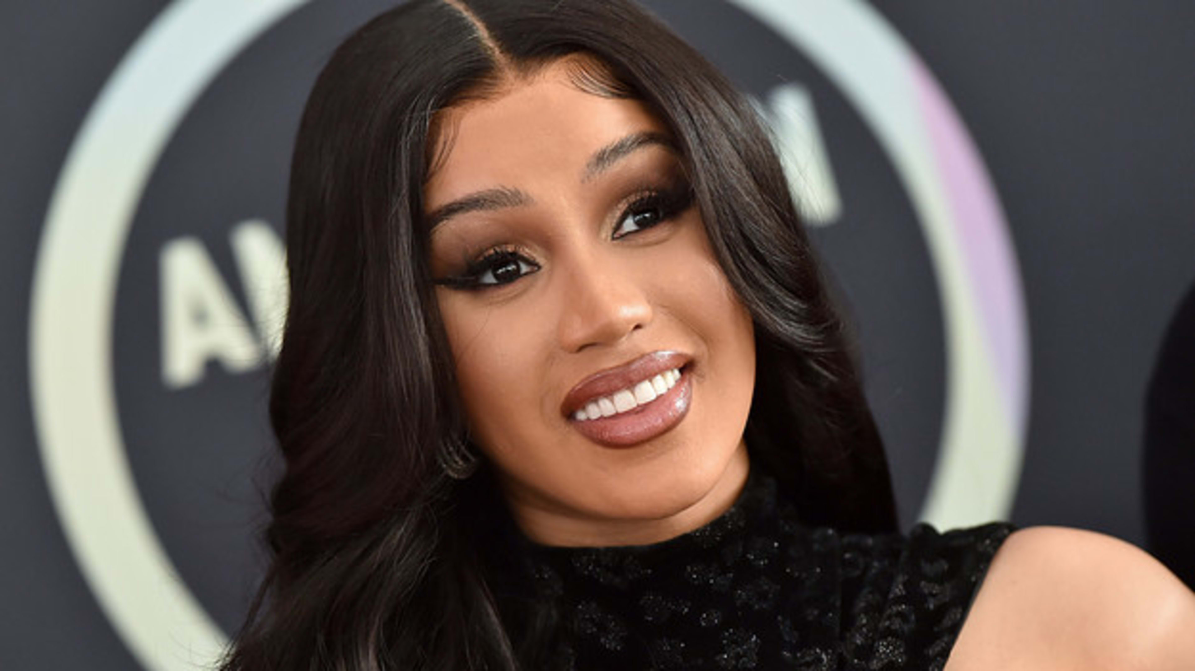 Cardi B on red carpet at 2021 American Music Awards