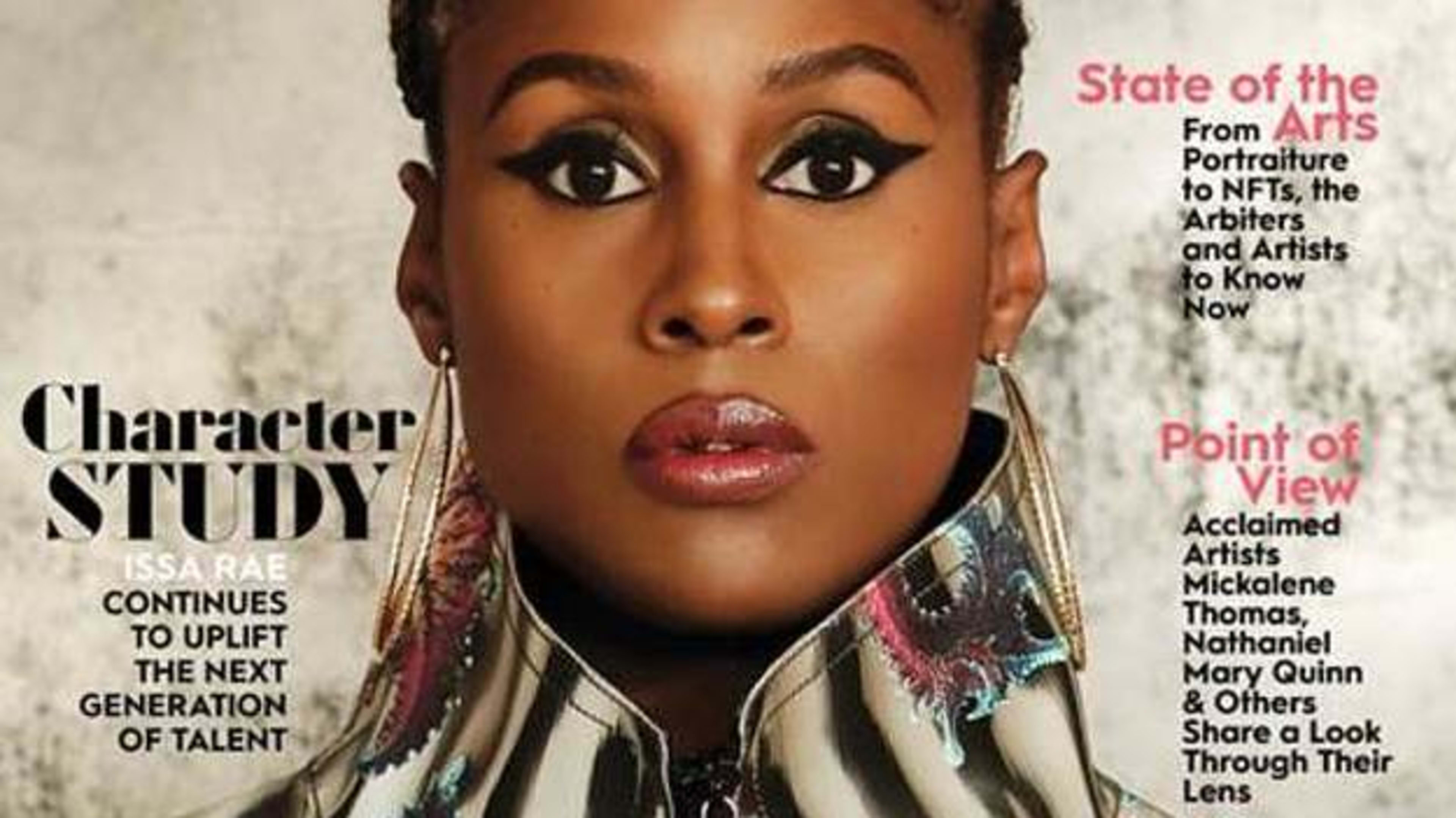 Issa Rae appears on a magazine cover.