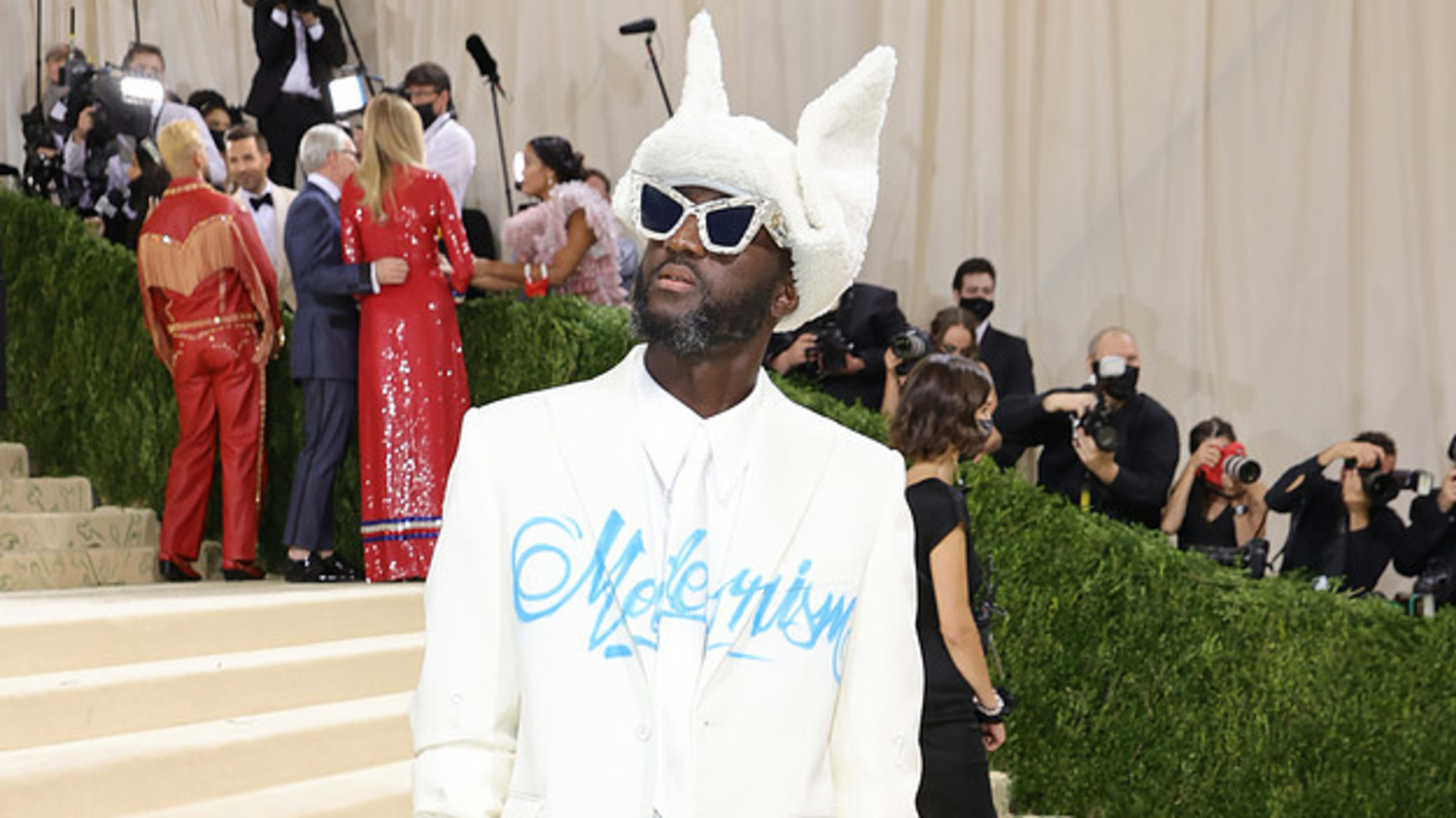 Virgil Abloh is shown at the Met Gala.