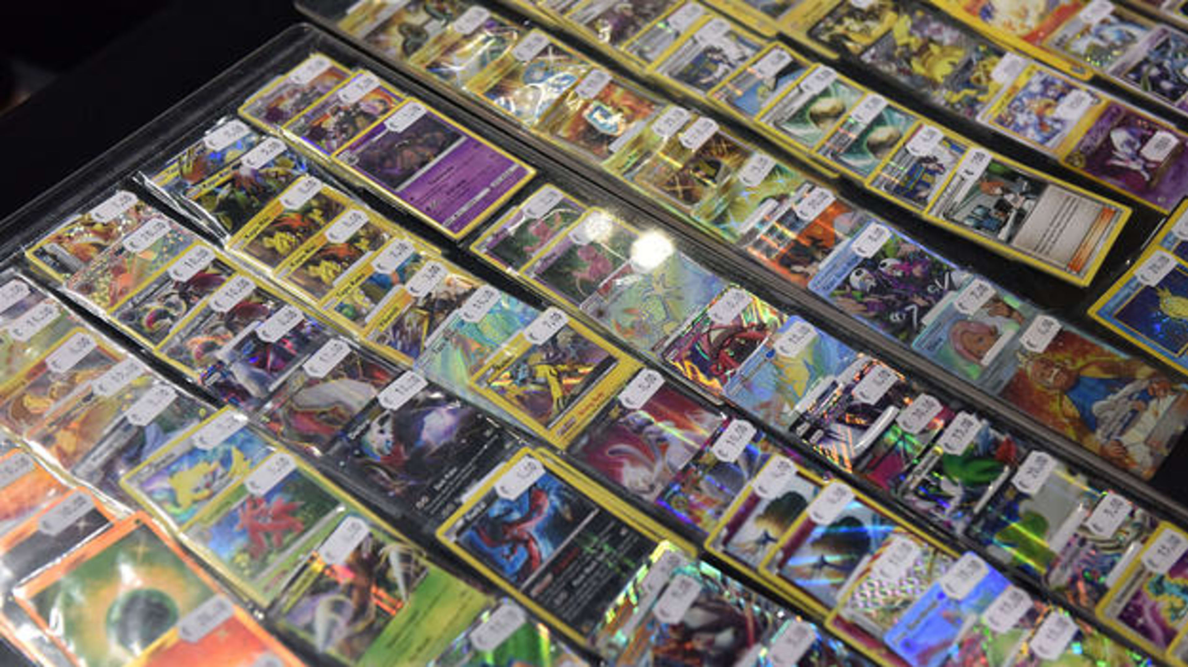 Pokémon cards for sale at the Pokémon European International Championships.