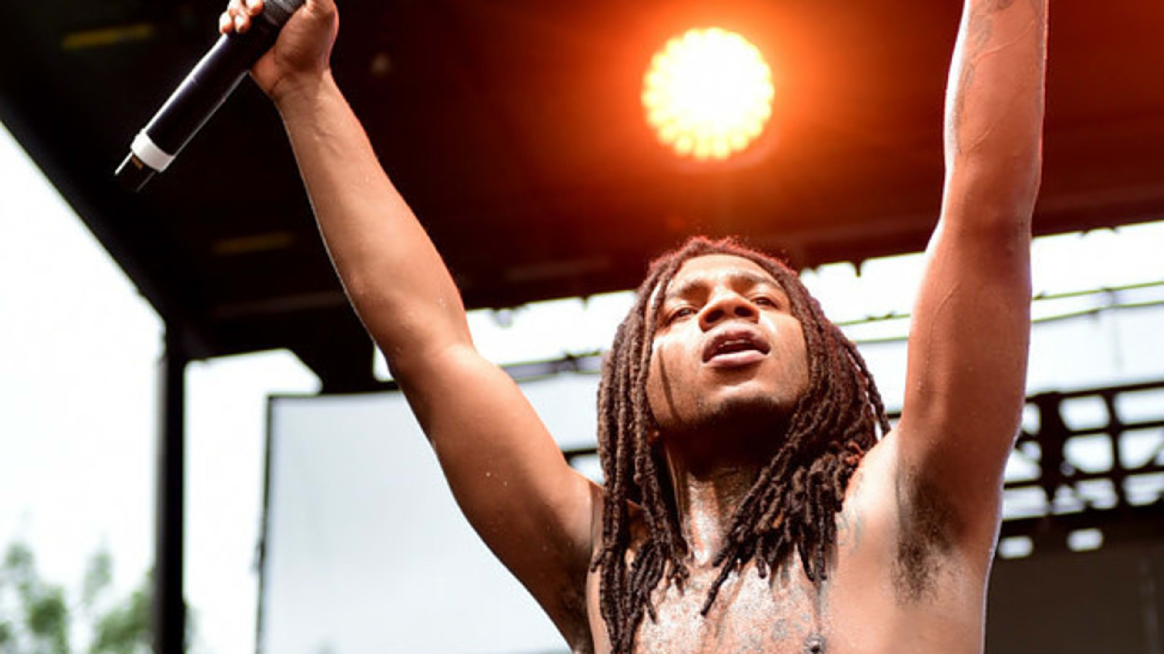 Lil B performs onstage during the 2018 Made In America Festival