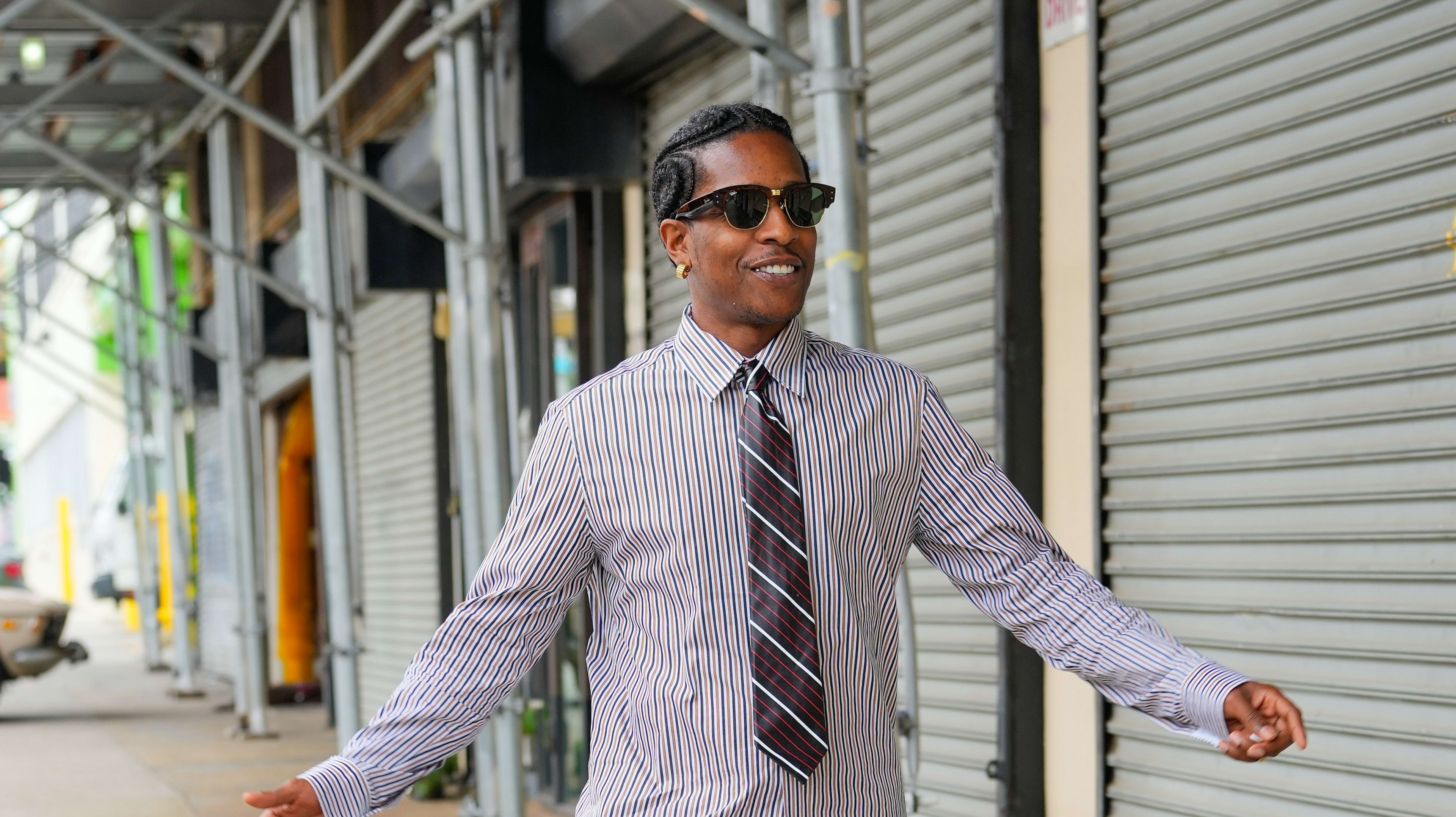 NEW YORK, NEW YORK - JUNE 30: A$AP Rocky is seen on June 30, 2024 in New York City. 