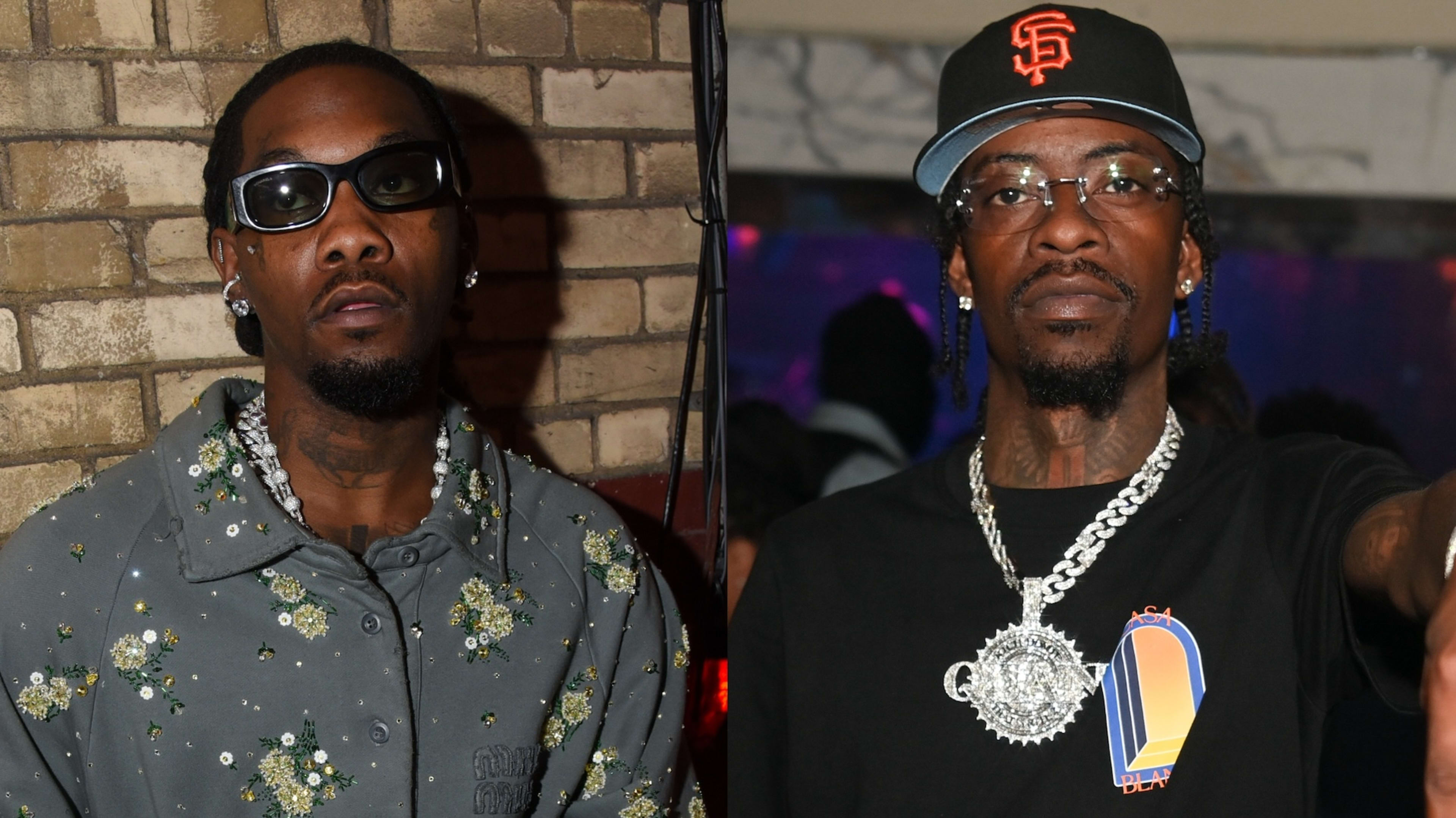 Splitscreen of Offset and Rich Homie Quan