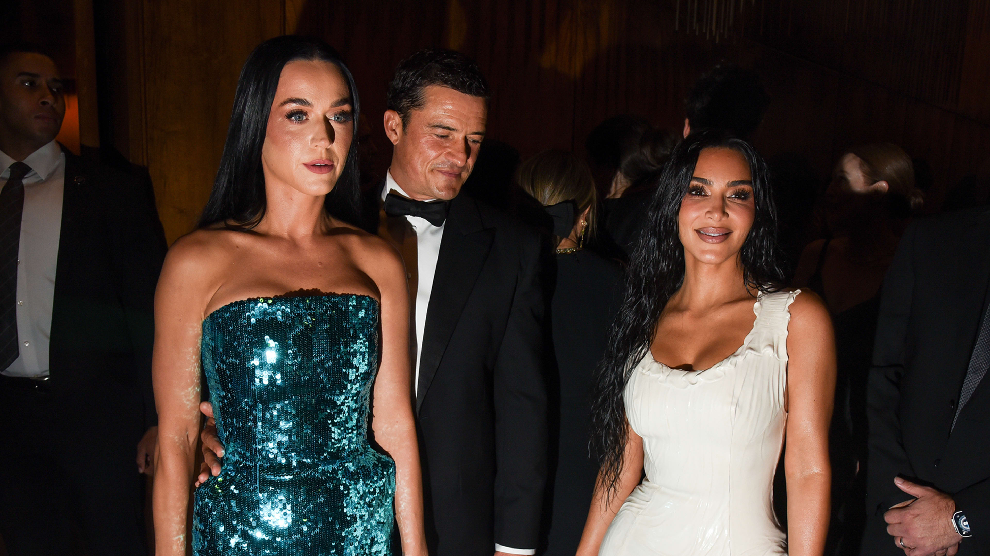 Katy Perry, Orlando Bloom and Kim Kardashian at the Kering Caring for Women Dinner