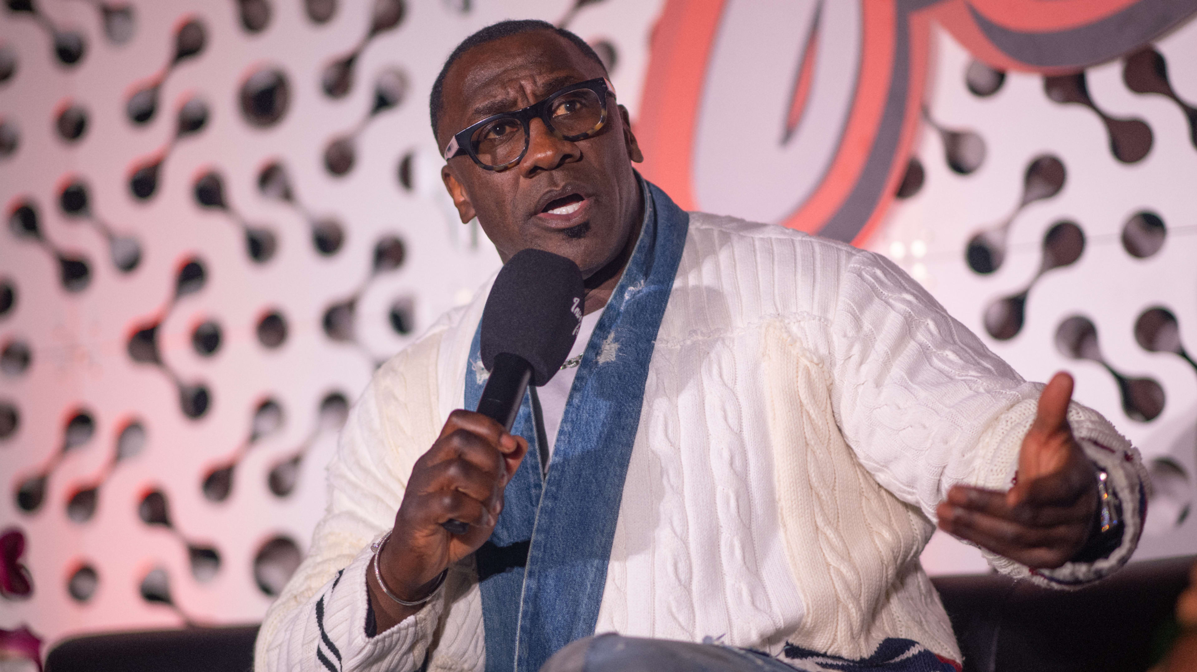 Shannon Sharpe speaks during Invest Fest 2024.