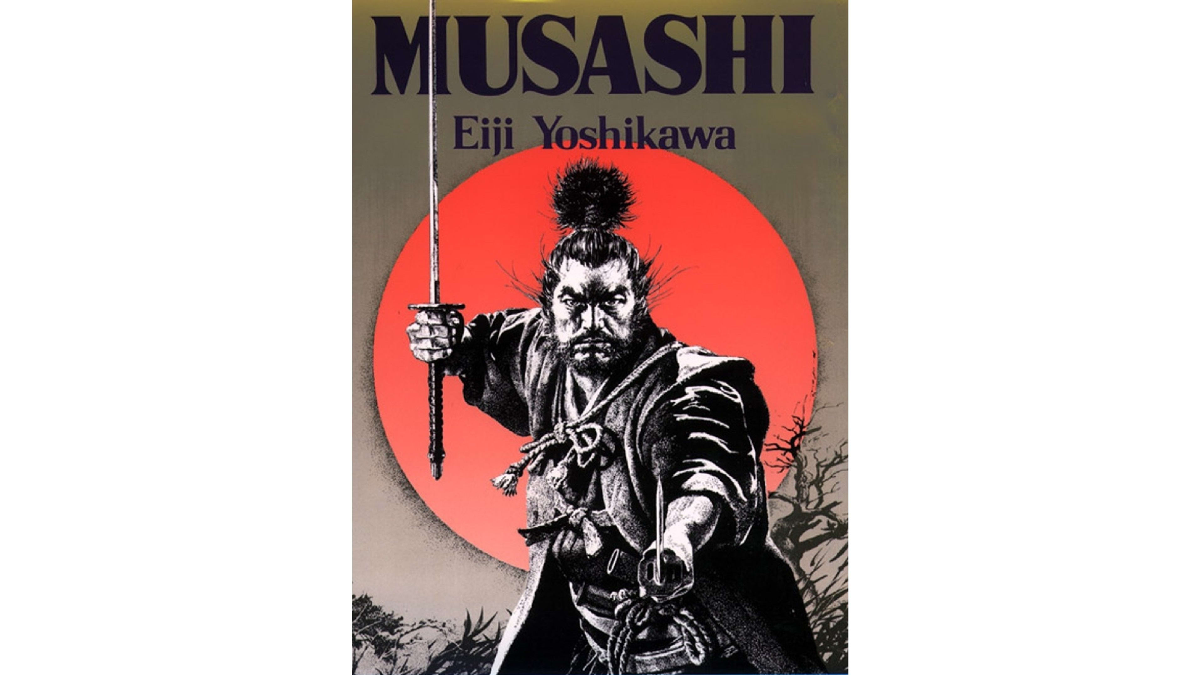 An image of Eiji Yoshikawa's novel Musashi against a white background.