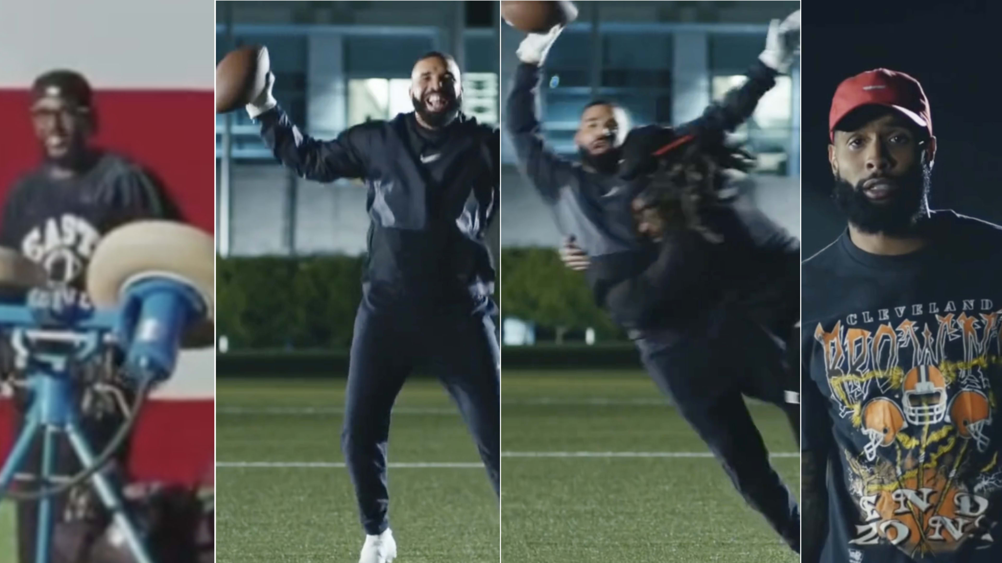 Screenshots showing how DraftKings' TikTok trolls Drake over the Kendrick Lamar Super Bowl announcement video.