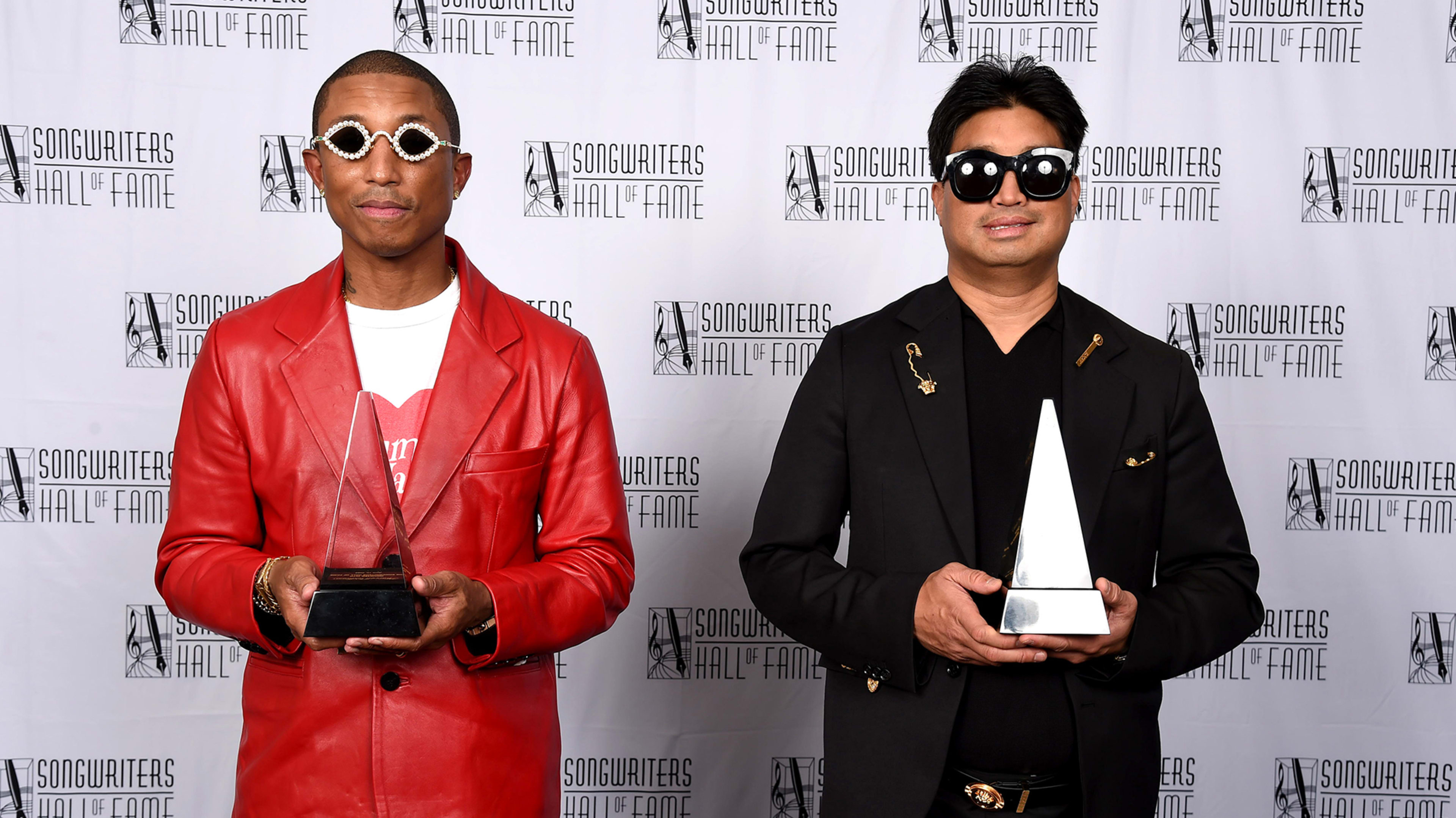 Songwriters Hall of Fame inductees Pharrell Williams and Chad Hugo of The Neptunes.