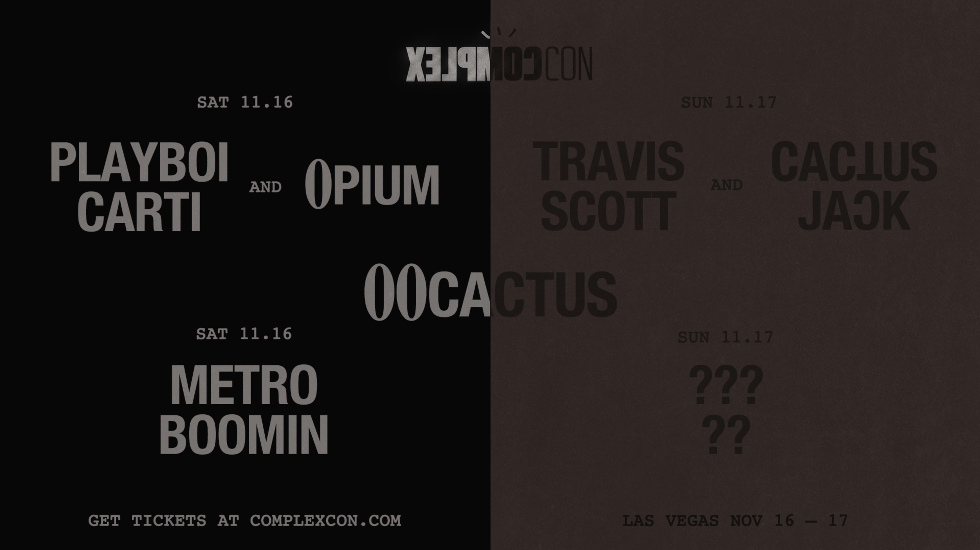 The announcement image for Metro Boomin joining Complex Con Las Vegas.