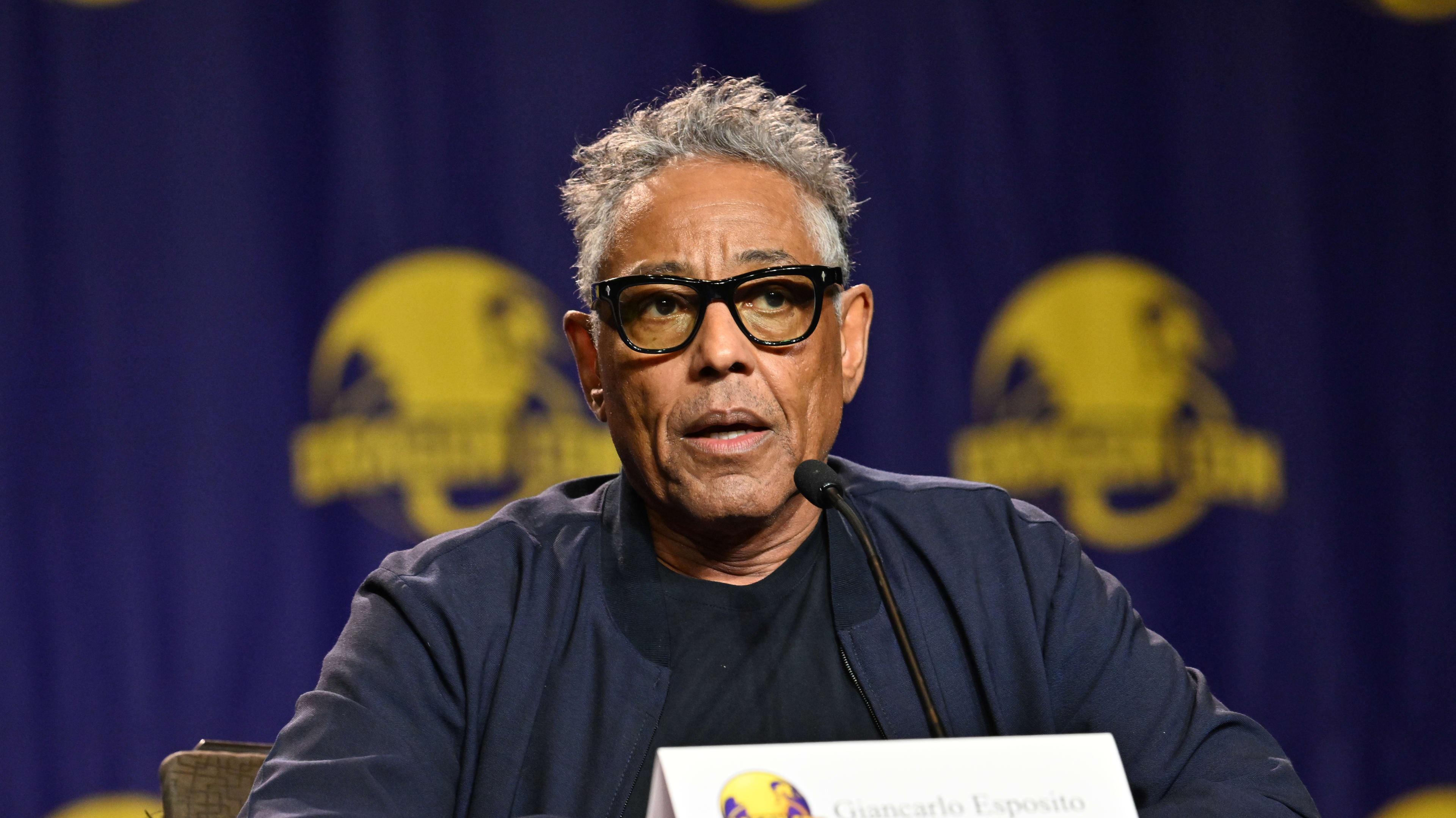 ATLANTA, GEORGIA - AUGUST 30: Actor Giancarlo Esposito speaks onstage during 2024 Dragon Con at Hyatt Regency Atlanta on August 30, 2024 in Atlanta, Georgia.