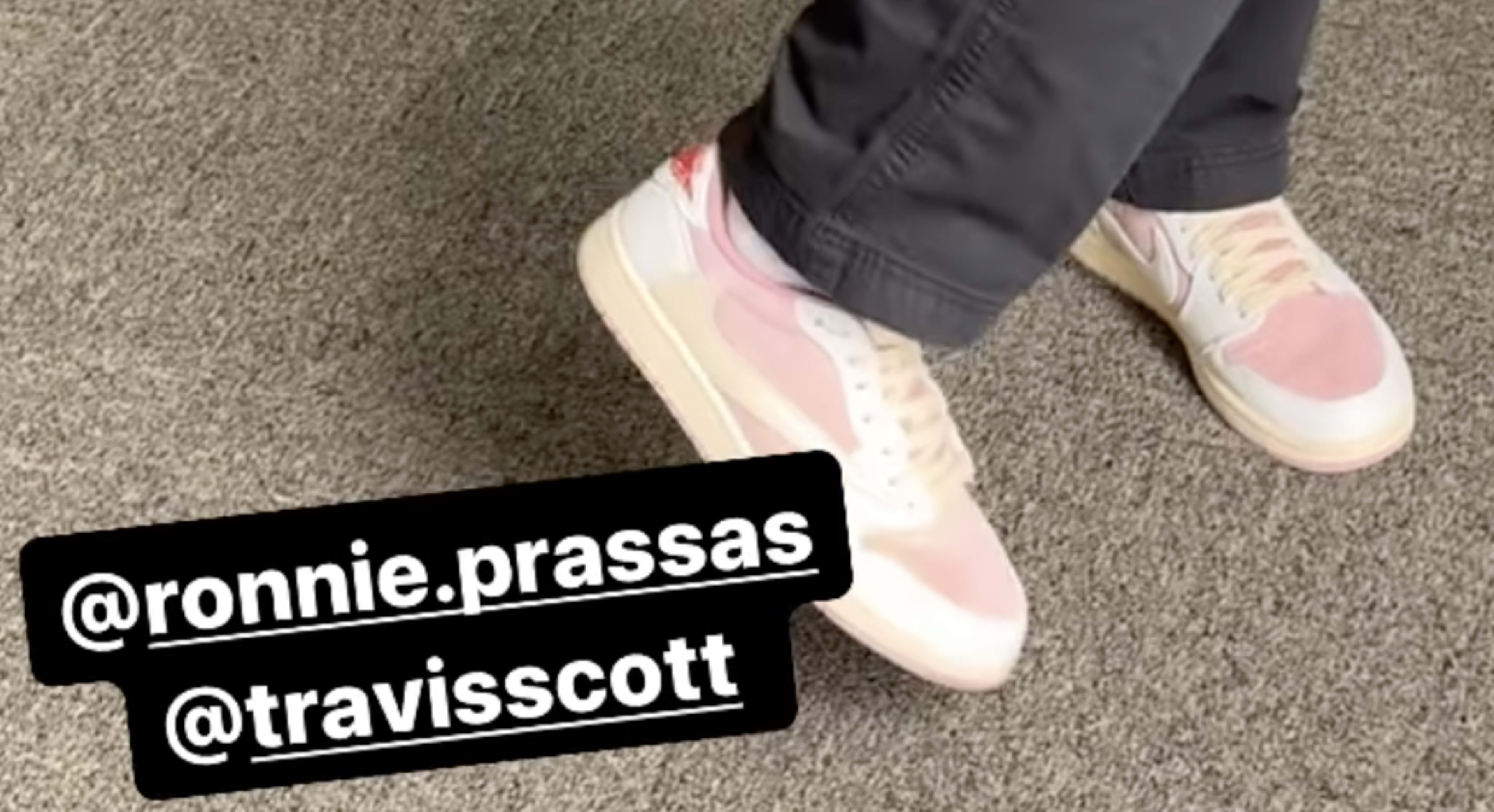 travis scott shoes pink
