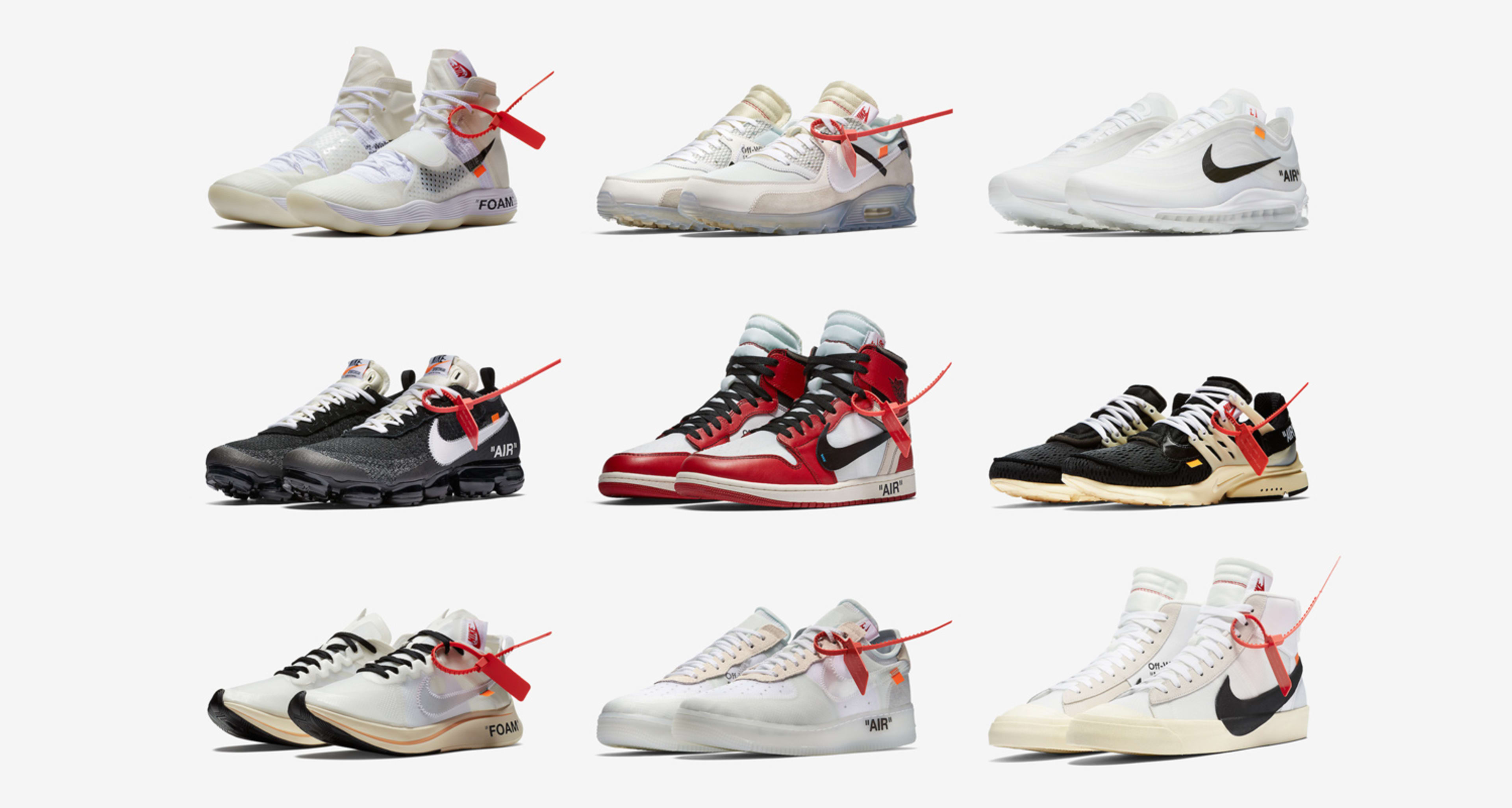 Off-White x Nike 'The Ten' collaboration