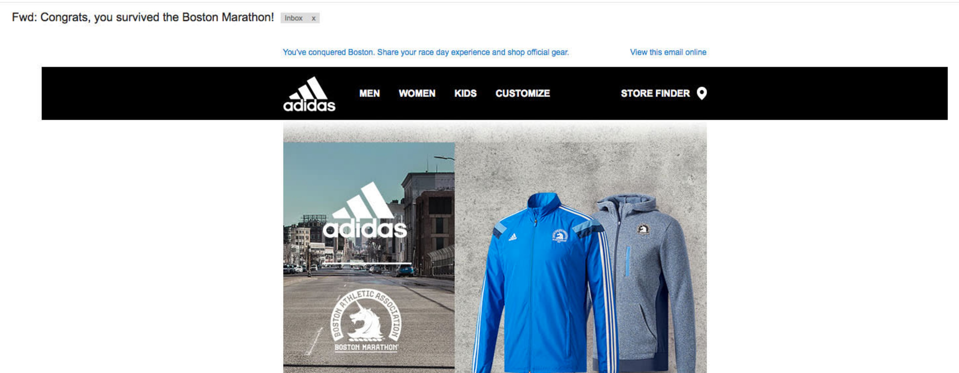 Adidas Sends Insensitive Email About Surviving the Boston Marathon