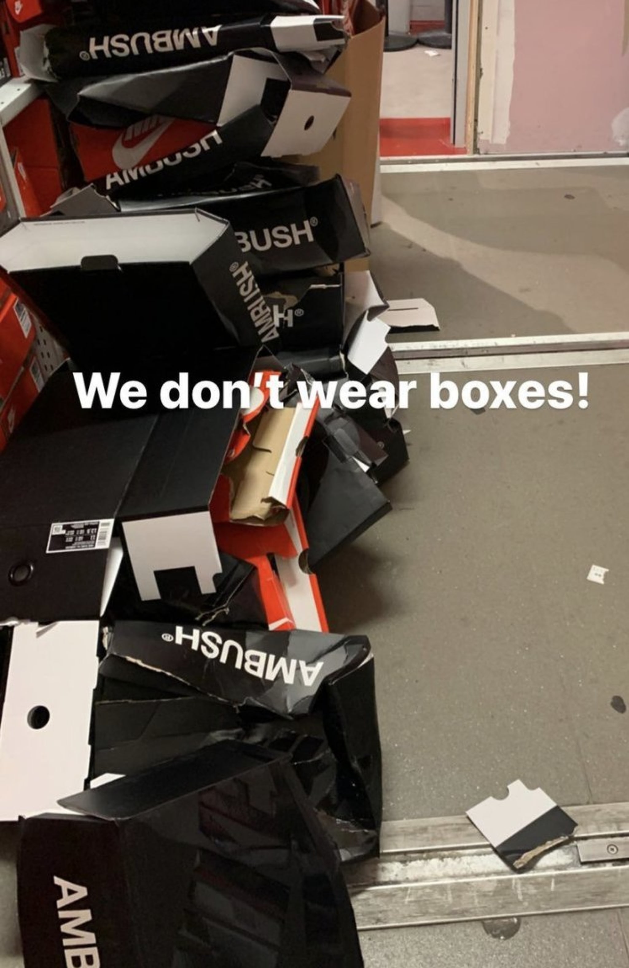 Offspring Sneaker Store Destroys Boxes