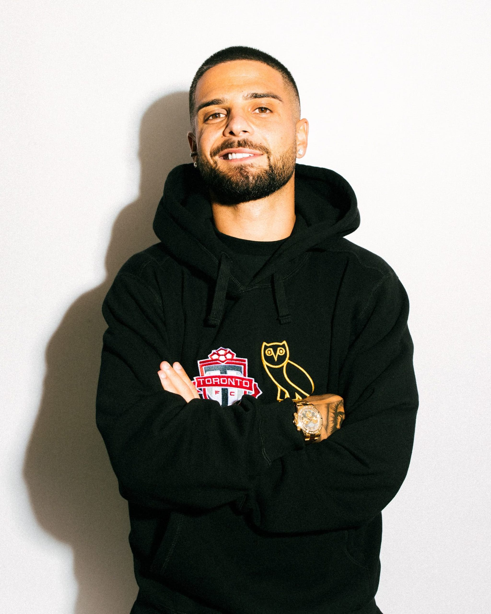 Insigne for Toronto FC x OVO collab campaign