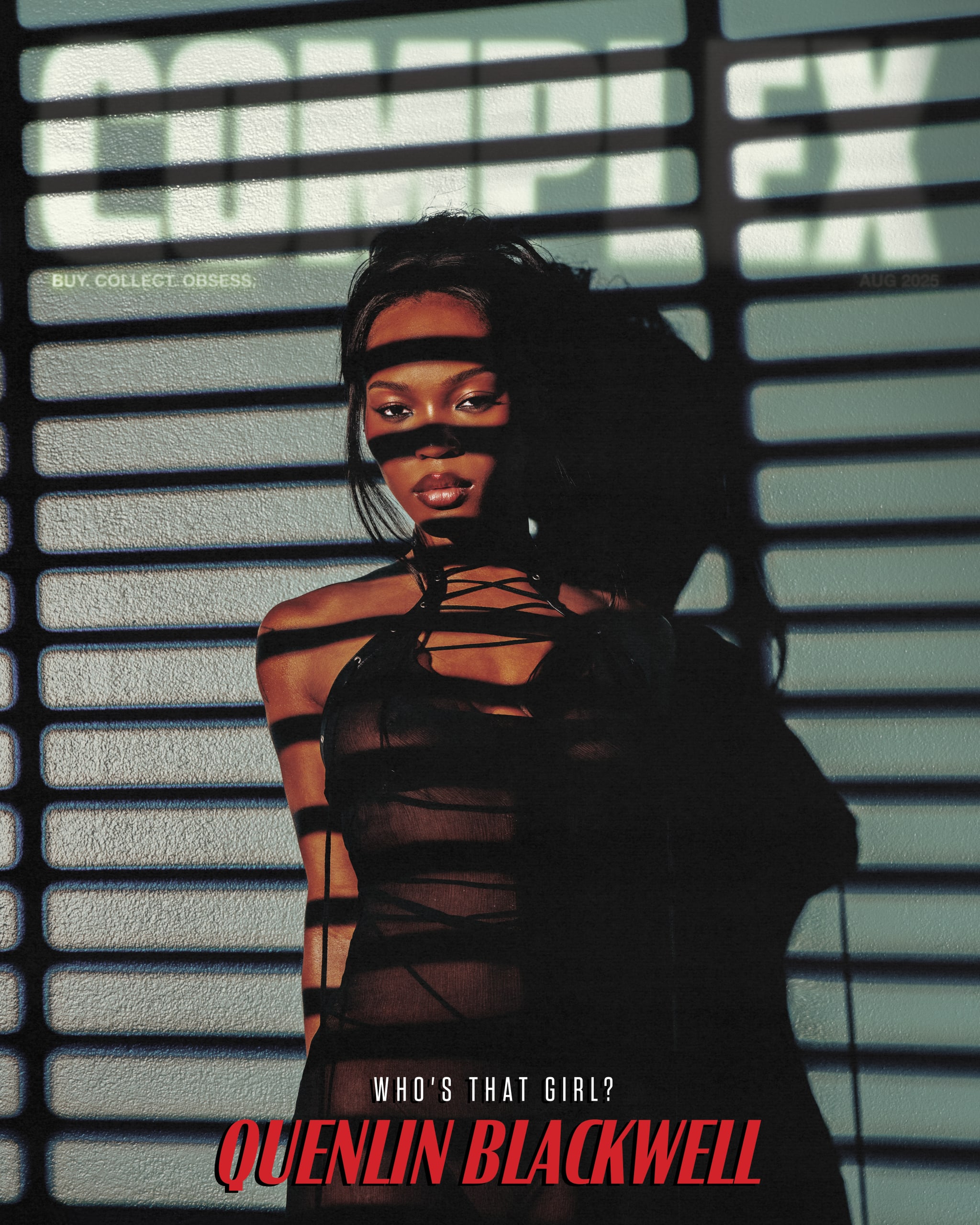 Quenlin Blackwell on the cover of Complex