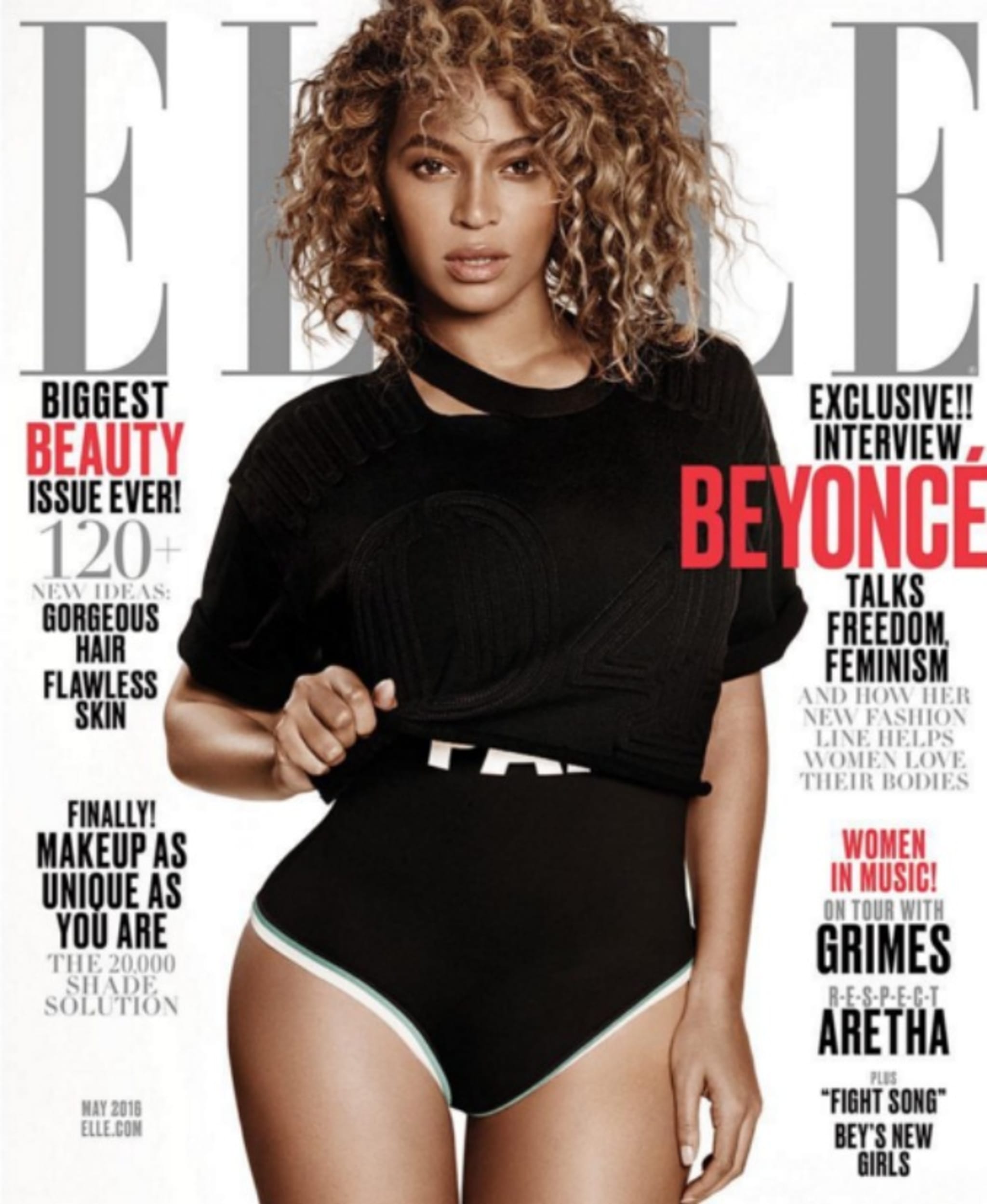 beyonce elle april 2016 cover
